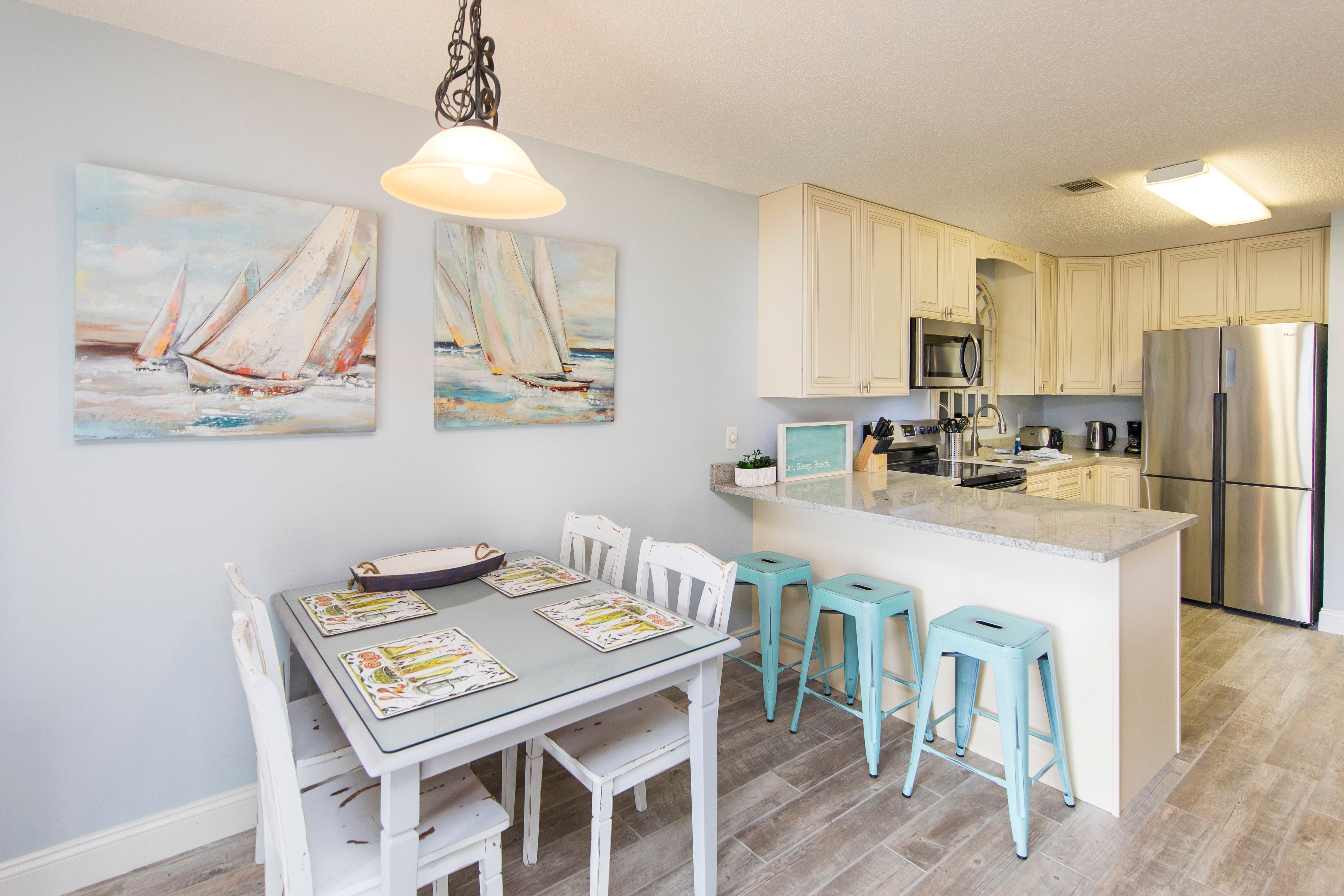 Open Kitchen and Dining Area next to Living Room