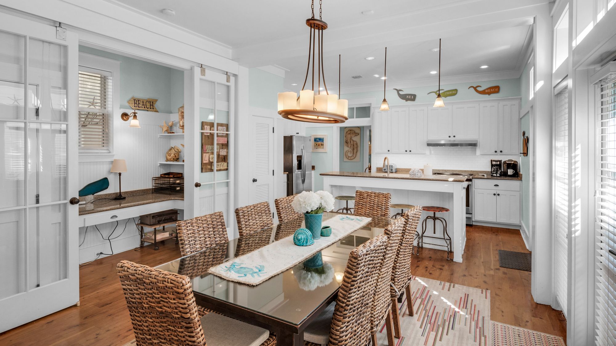 A Whales Tail Dining Table, Nook, and Kitchen 