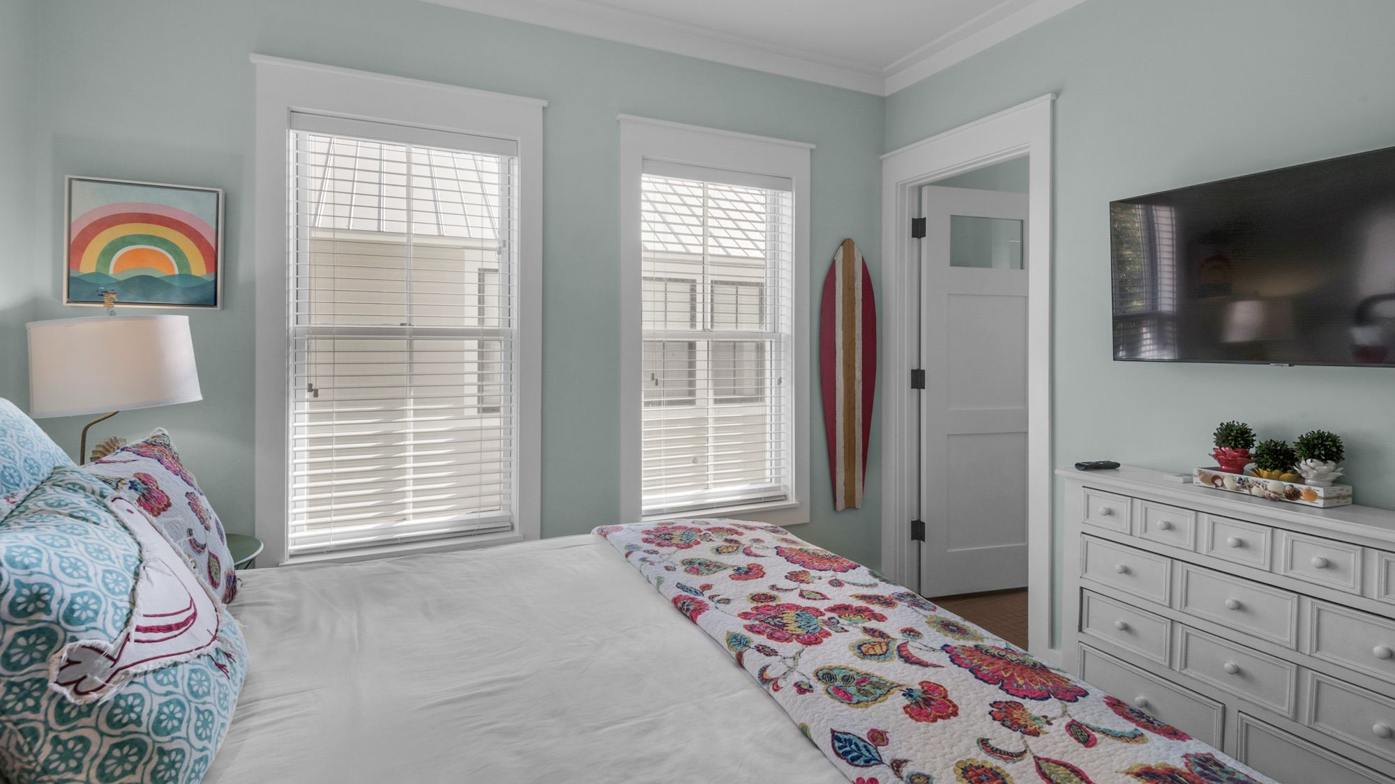 A Whales Tail Bedroom with attached Bathroom