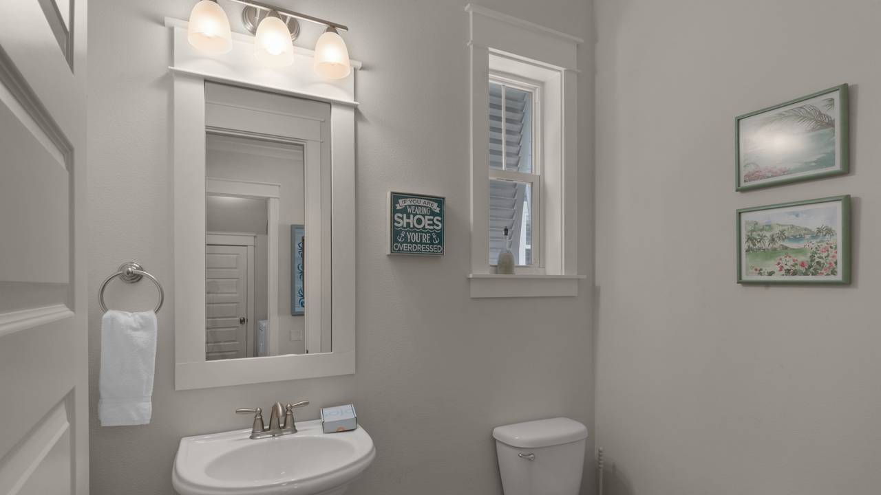 Our Happy Place Half Bathroom Our Happy Place Half Bathroom