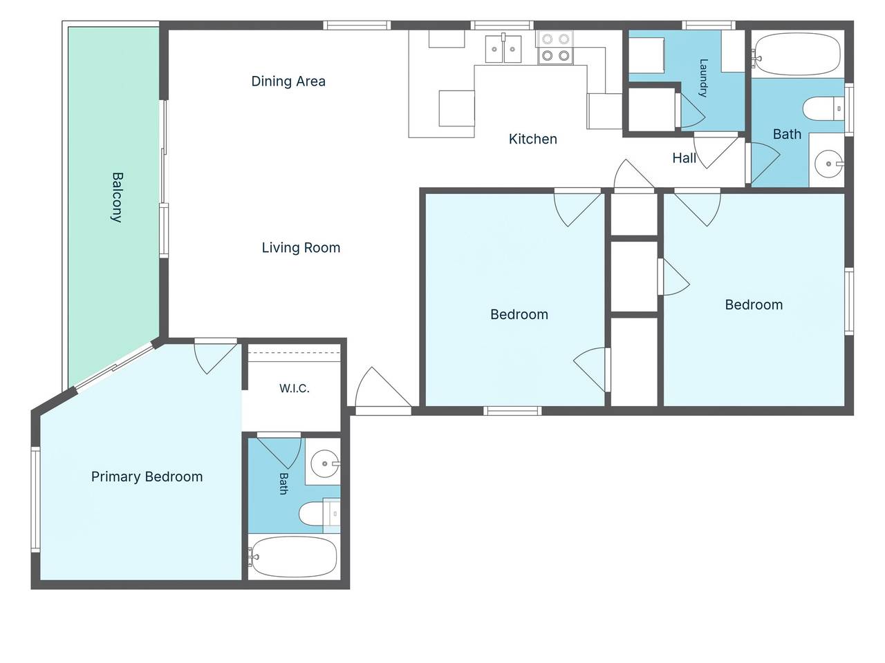 Beachwood Villas 14B - Simply Seagrove Floor Plan Beachwood Villas 14B - Simply Seagrove Floor Plan