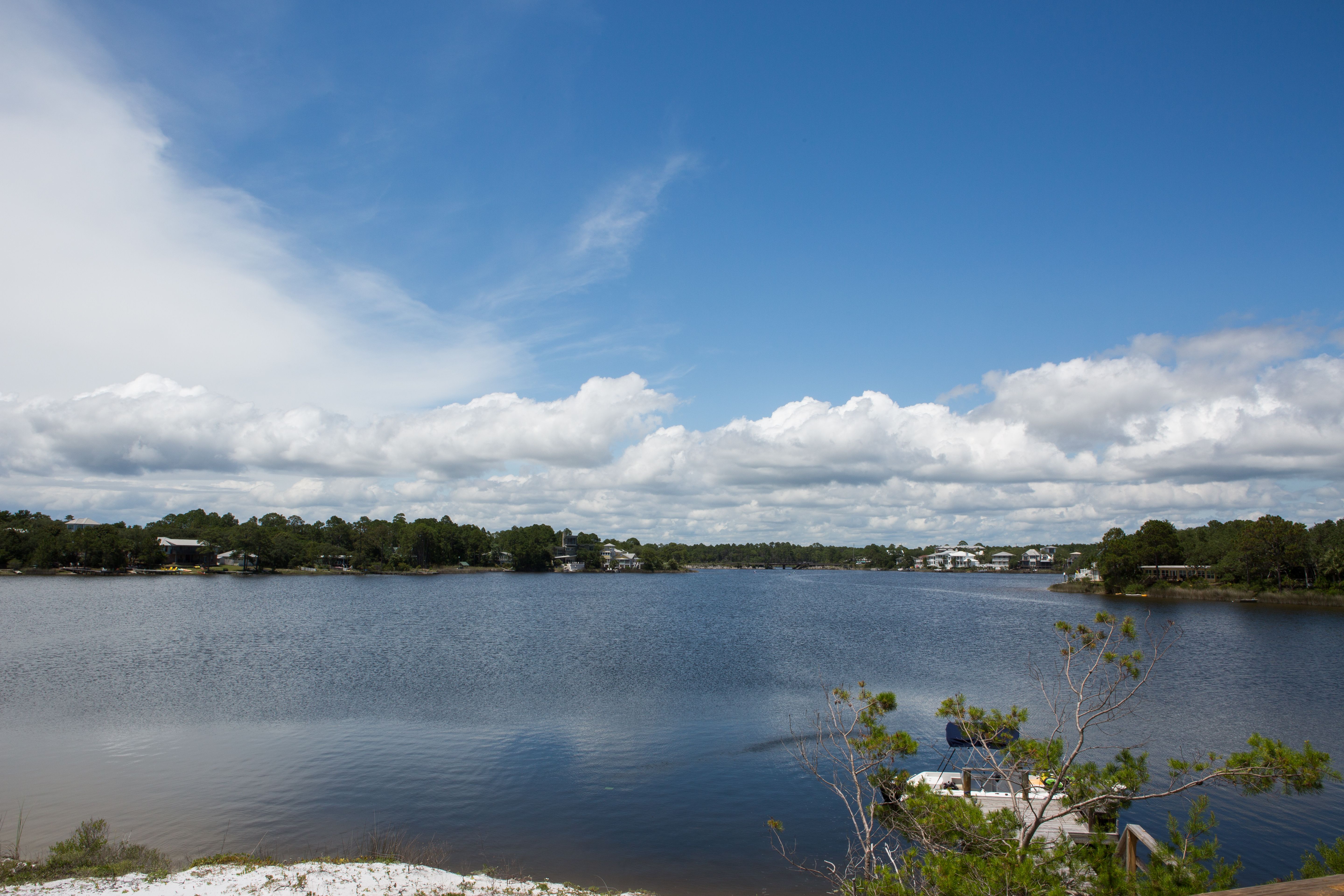 Back yard view of lake