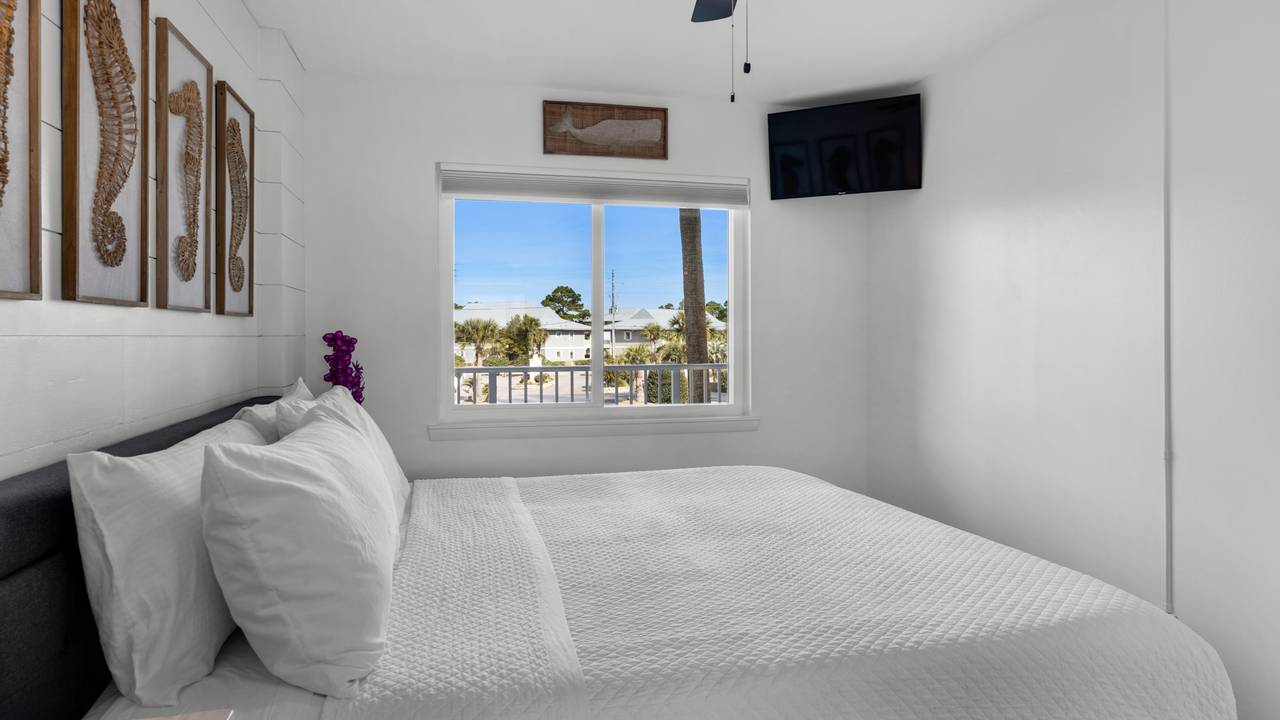 BeachCrest 204: Second bedroom with king size bed and smart TV BeachCrest 204: Second bedroom with king size bed and smart TV