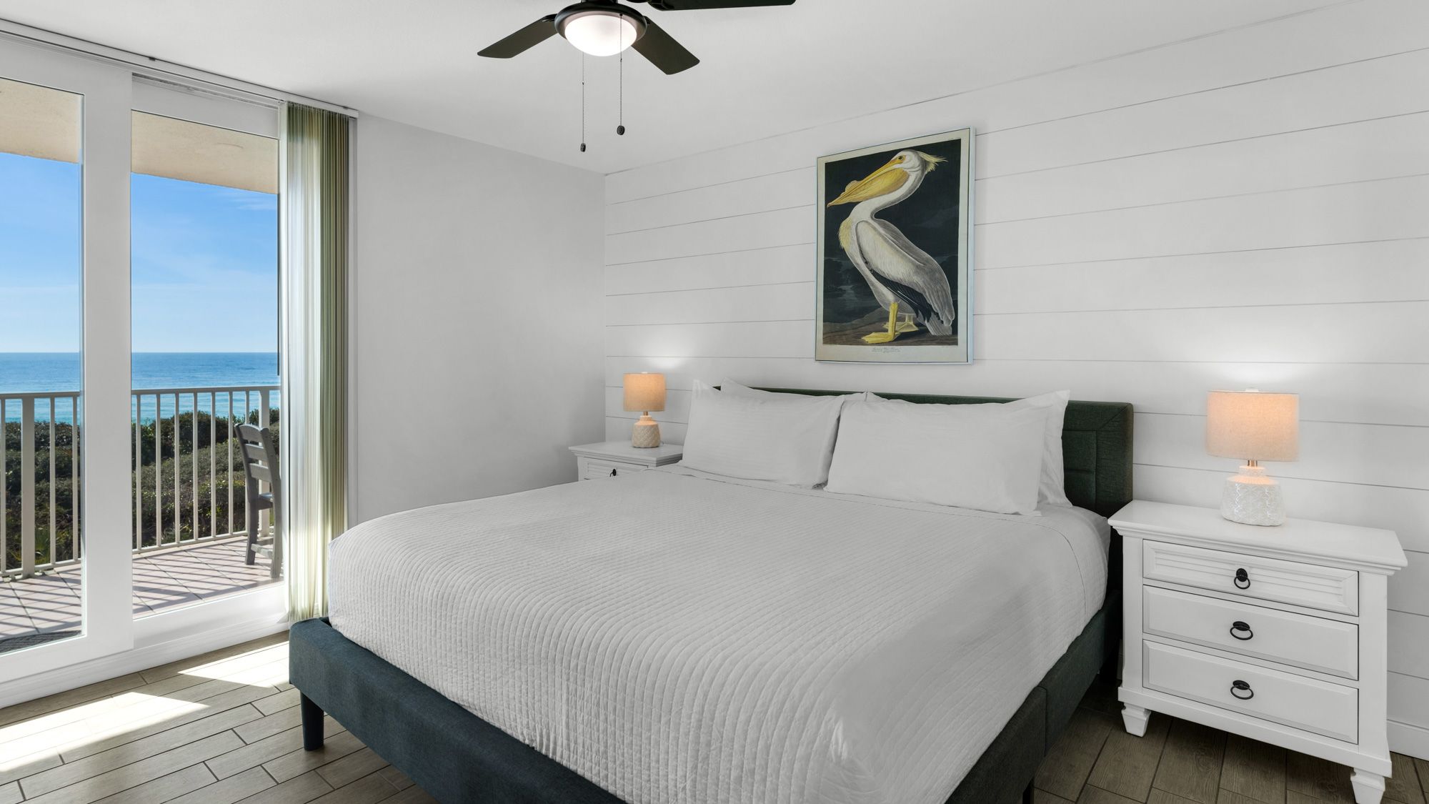 BeachCrest 204: Gulf Front Master/Primary bedroom with private b