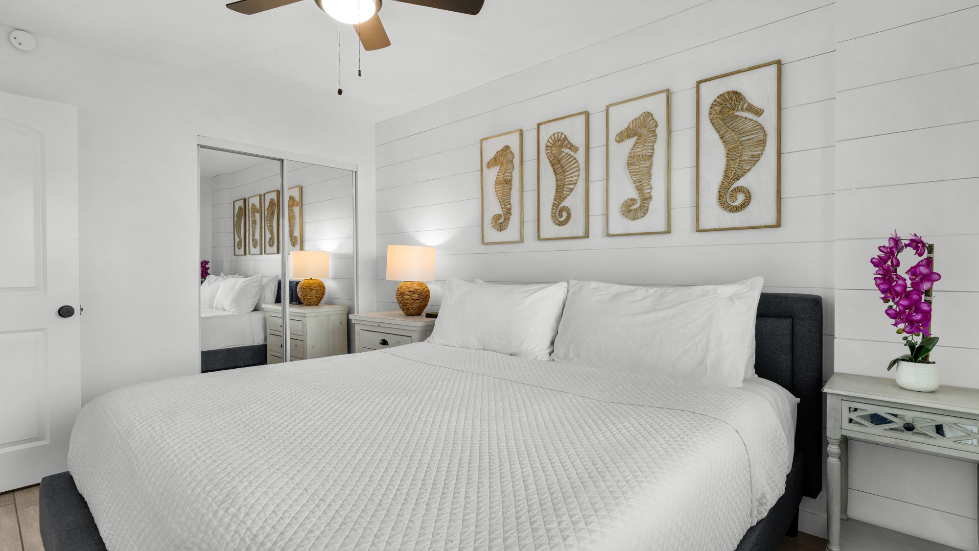 BeachCrest 204: Second bedroom with king size bed and smart TV 