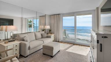 Beachcrest 402 Living Area with Ocean View Beachcrest 402 Living Area with Ocean View