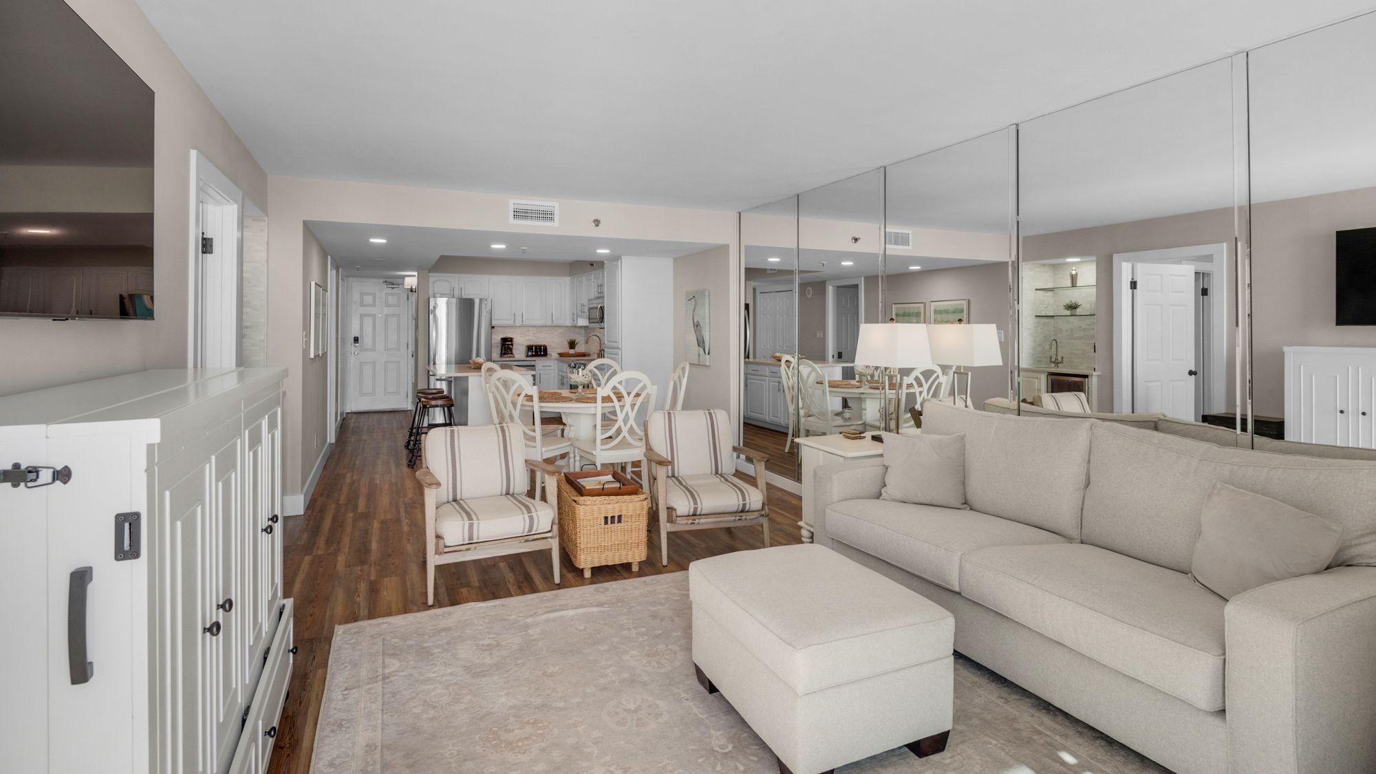 Beachcrest 402 Living Area and Kitchen