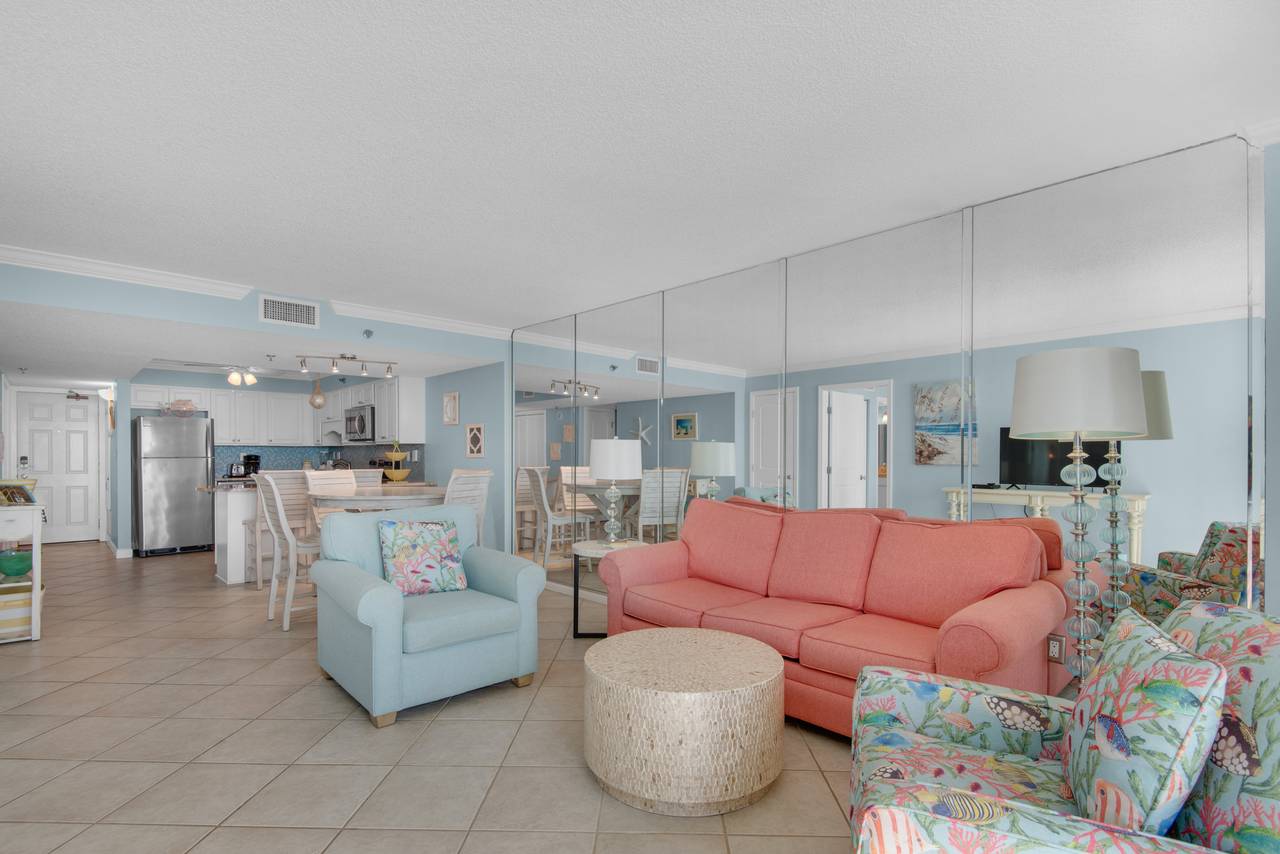 Beachcrest 702 Living Area and Kitchen Beachcrest 702 Living Area and Kitchen