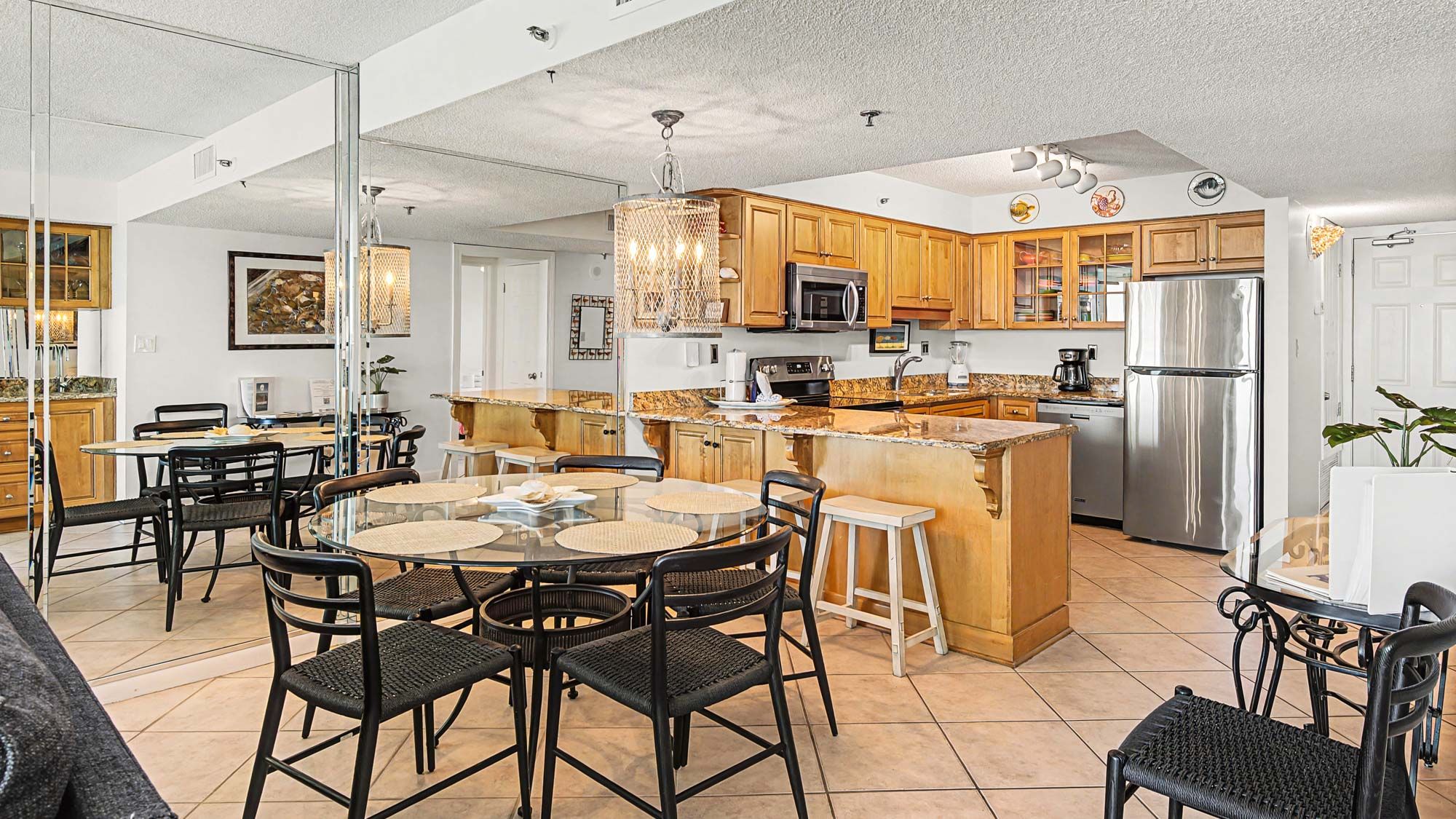 BeachCrest 805 - Updated kitchen and dining area with new furnit