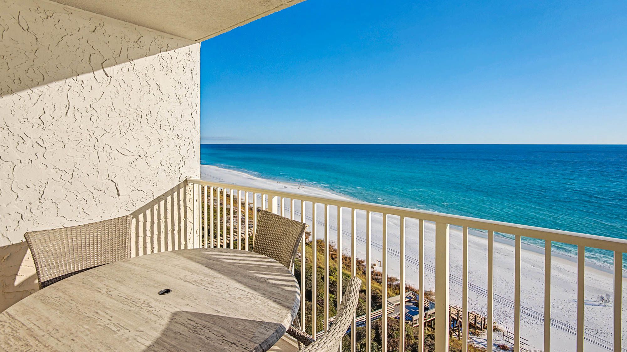 BeachCrest 805 - Balcony with west-facing views