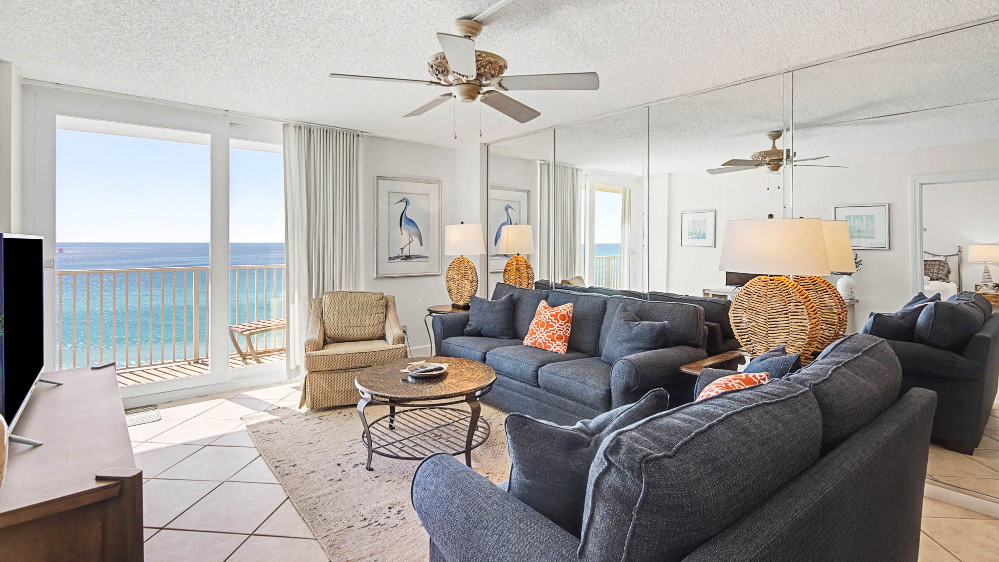 BeachCrest 805 - Updated living area with Gulf views