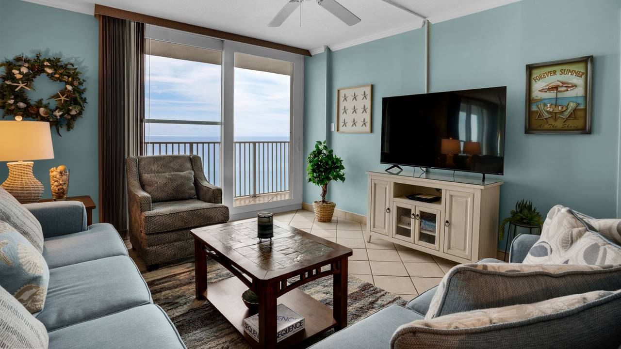 BeachCrest 902 Living Area and Ocean View BeachCrest 902 Living Area and Ocean View