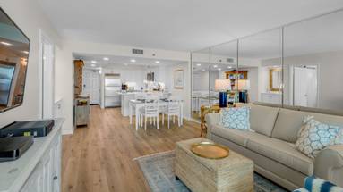 BeachCrest 1004 Living Area, Dining Table, and Kitchen BeachCrest 1004 Living Area, Dining Table, and Kitchen