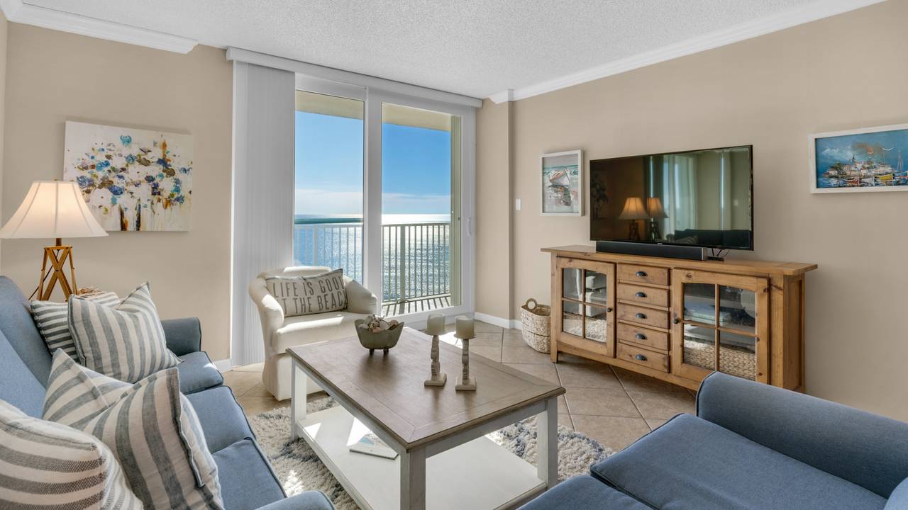 BeachCrest 1102 Living Area with Gulf View BeachCrest 1102 Living Area with Gulf View