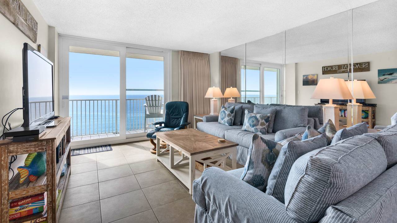 BeachCrest 1203 Living area with Gulf views BeachCrest 1203 Living area with Gulf views