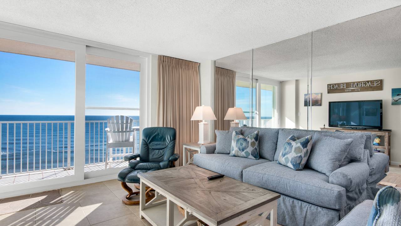 BeachCrest 1203 Living area with gulf view BeachCrest 1203 Living area with gulf view