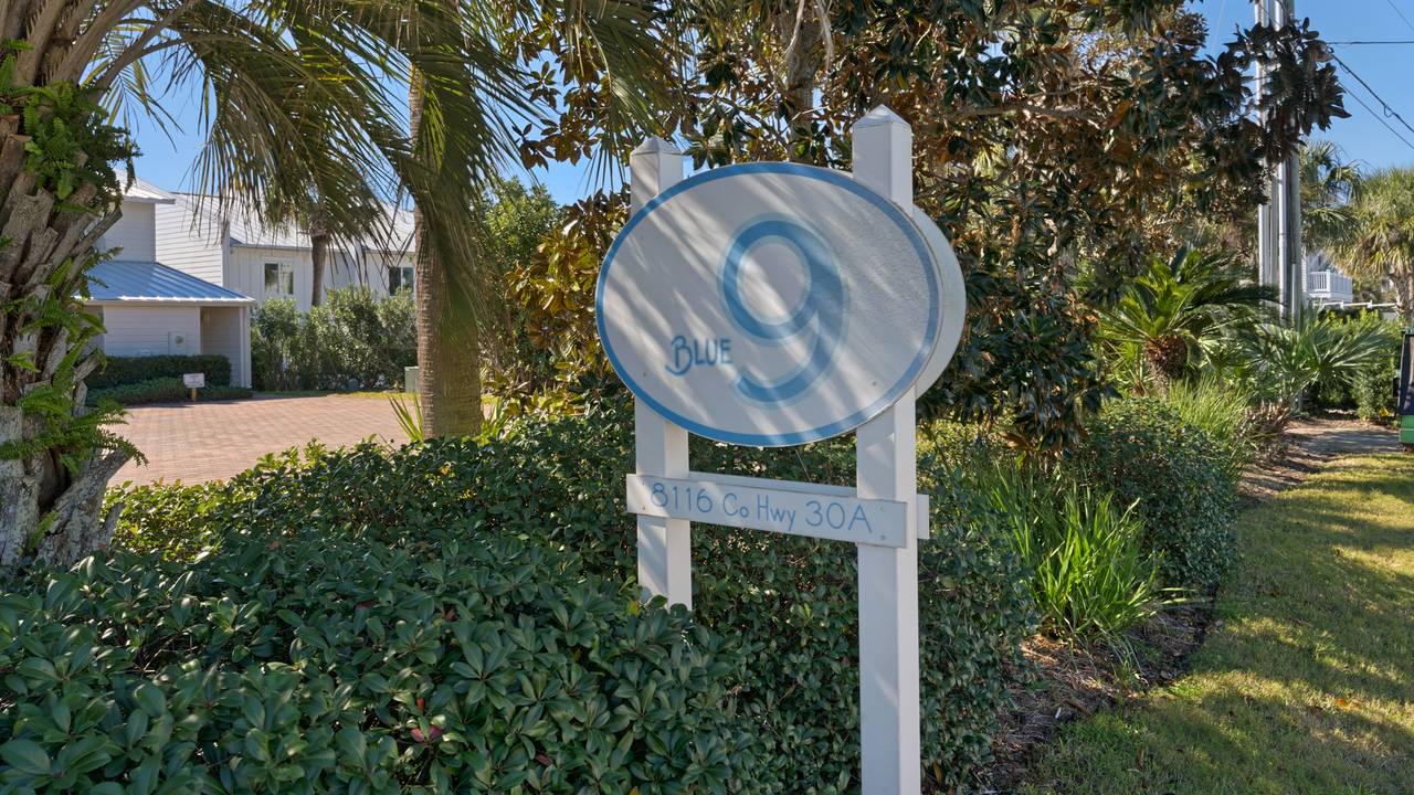 Blue Nine Sign Blue Nine Sign