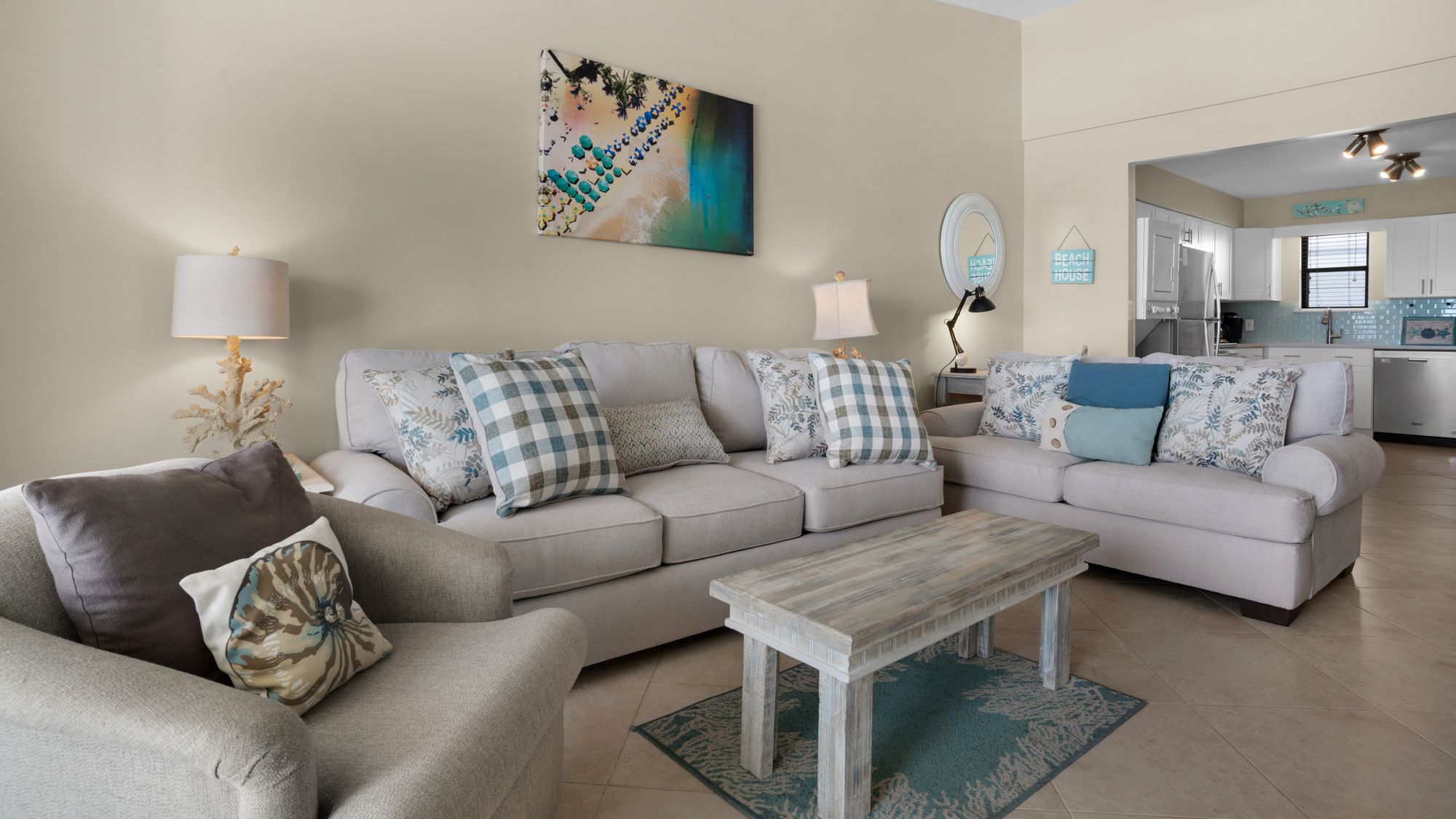 Beachside Condo 11 Living Area