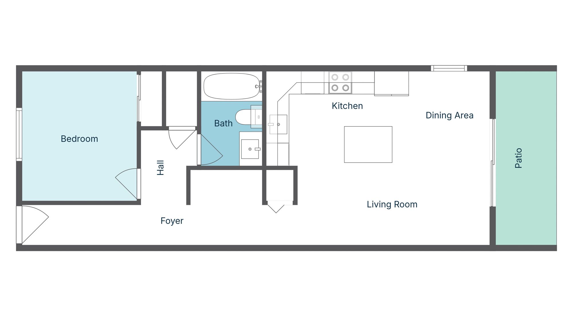 Beachside Condo 13 - Floor Plan