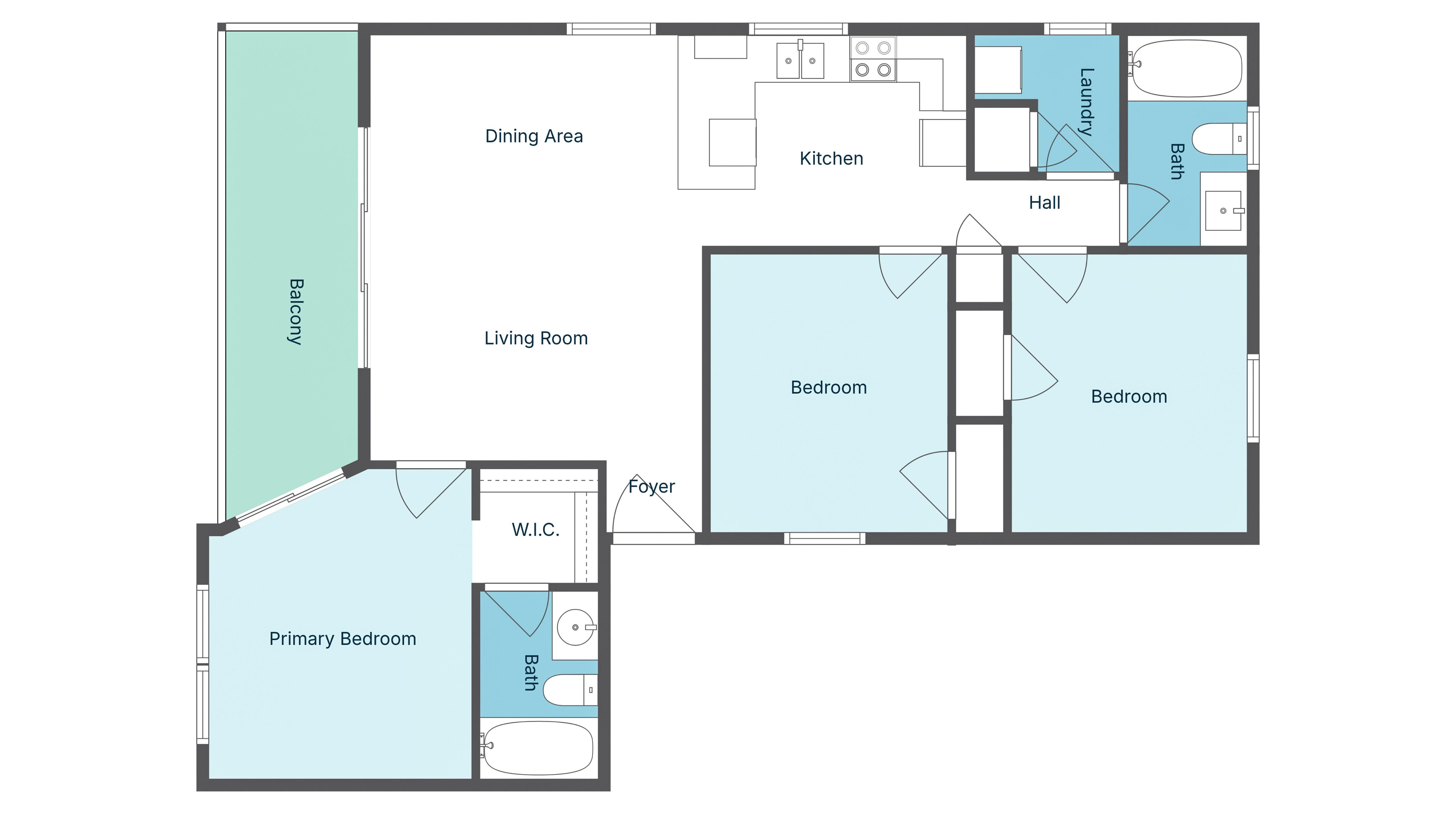 Beachside Villas 531 - Floor Plan