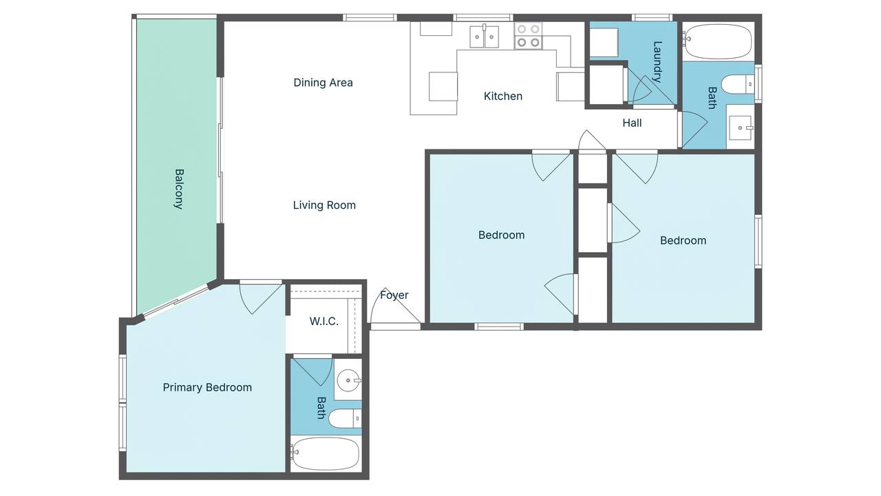 Beachside Villas 531 - Floor Plan Beachside Villas 531 - Floor Plan