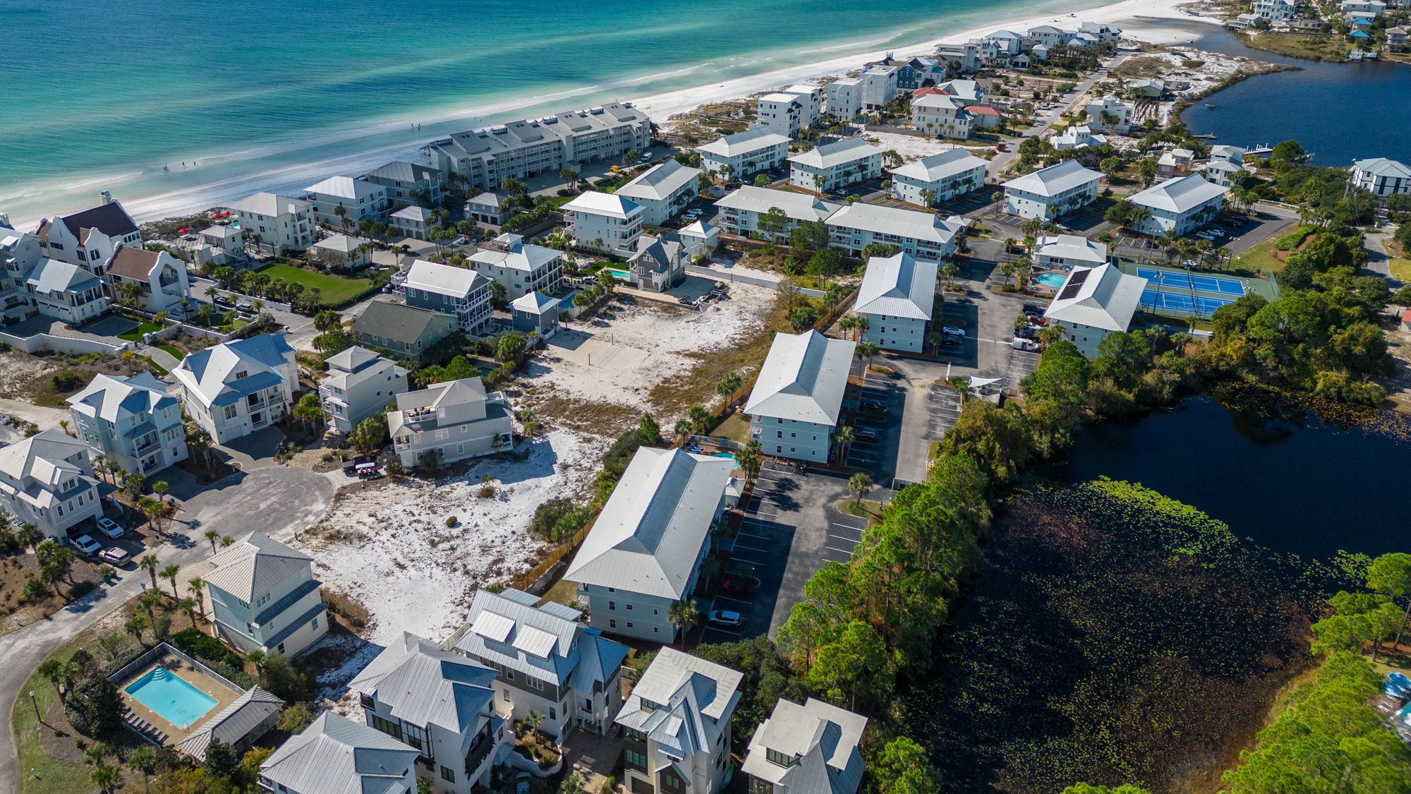 Beachside Villas Drone Shot