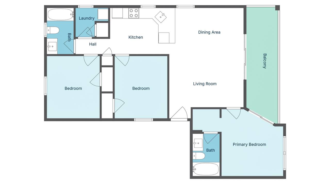 Beachside Villas 623 - Floor Plan Beachside Villas 623 - Floor Plan