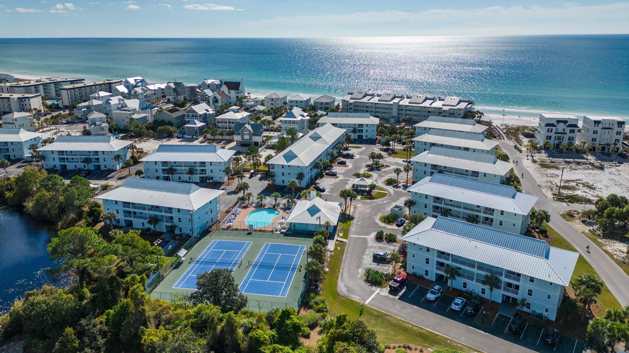 Beachside Villas Drone Shot
