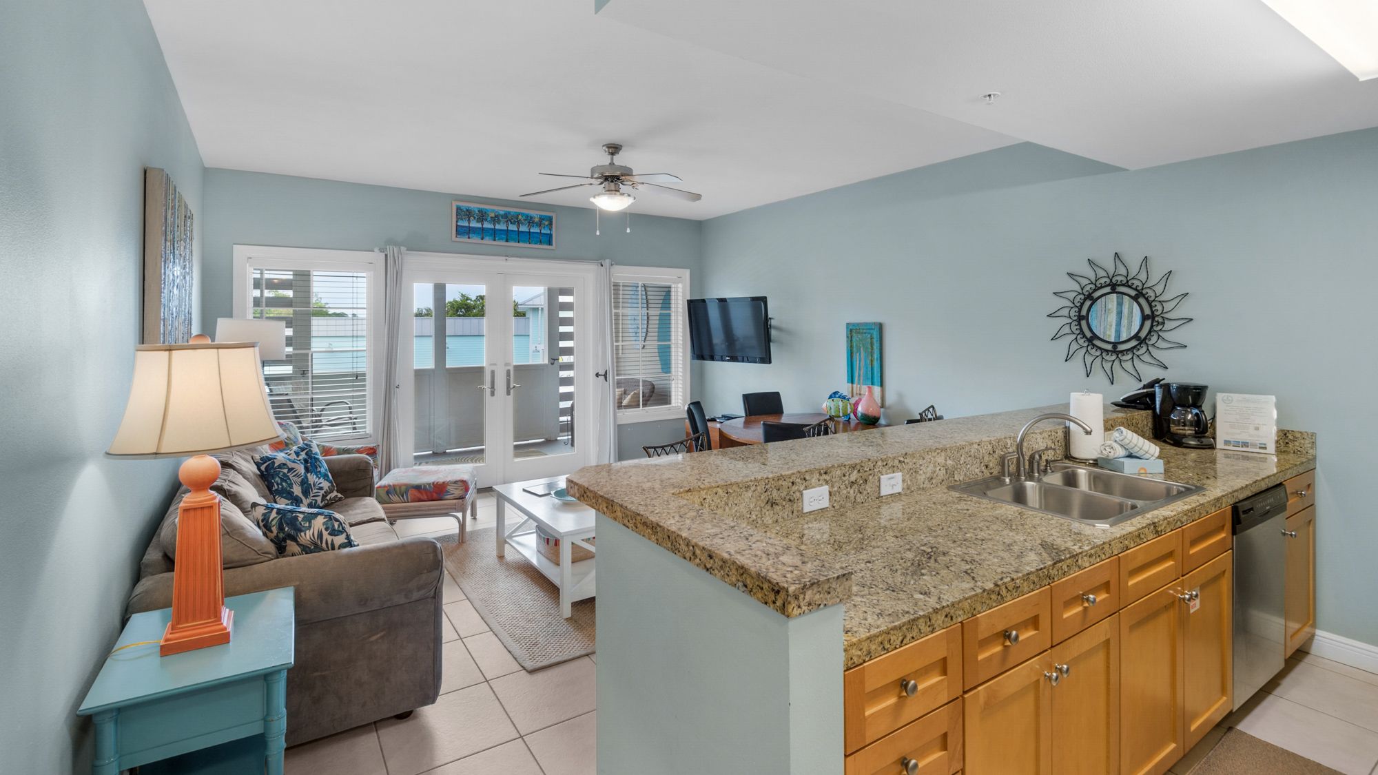 Cassine Station 302 Main Living Area and Kitchen