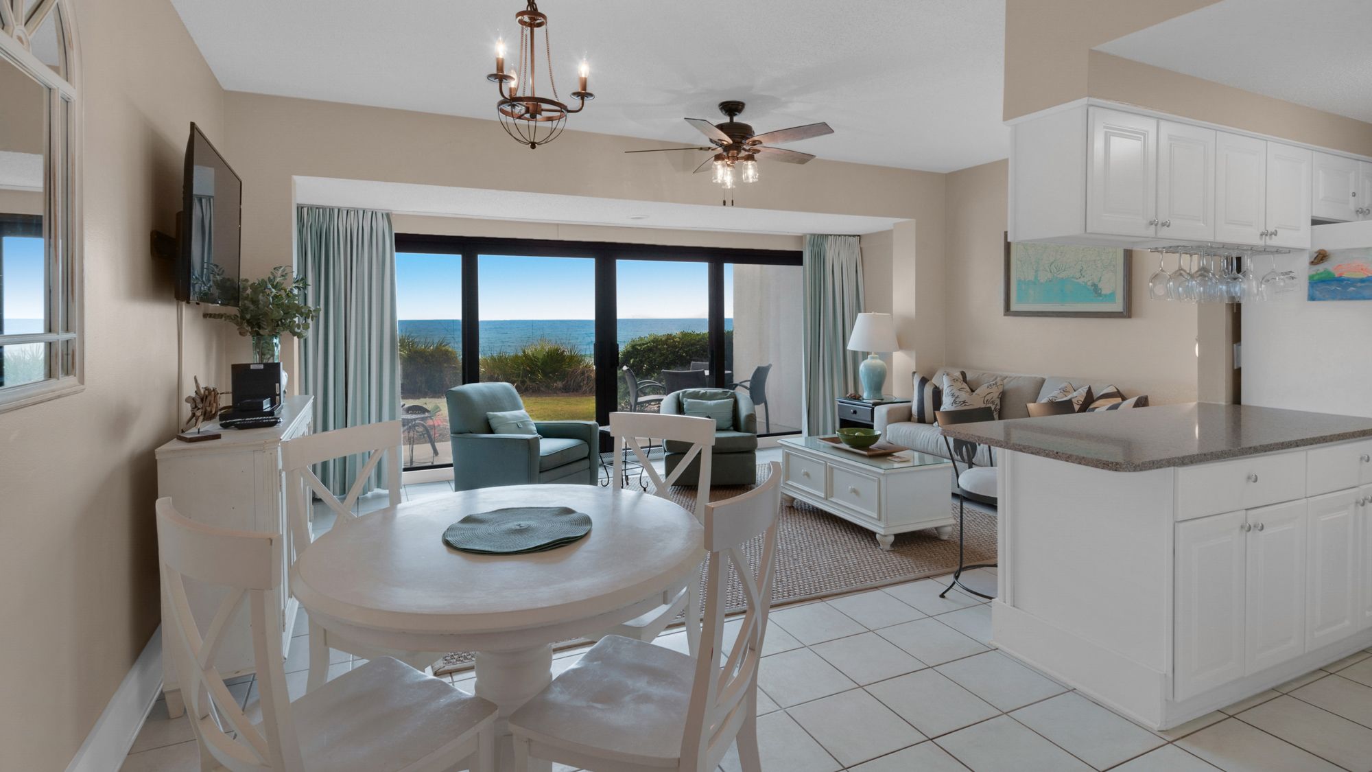 dining room with gulf view