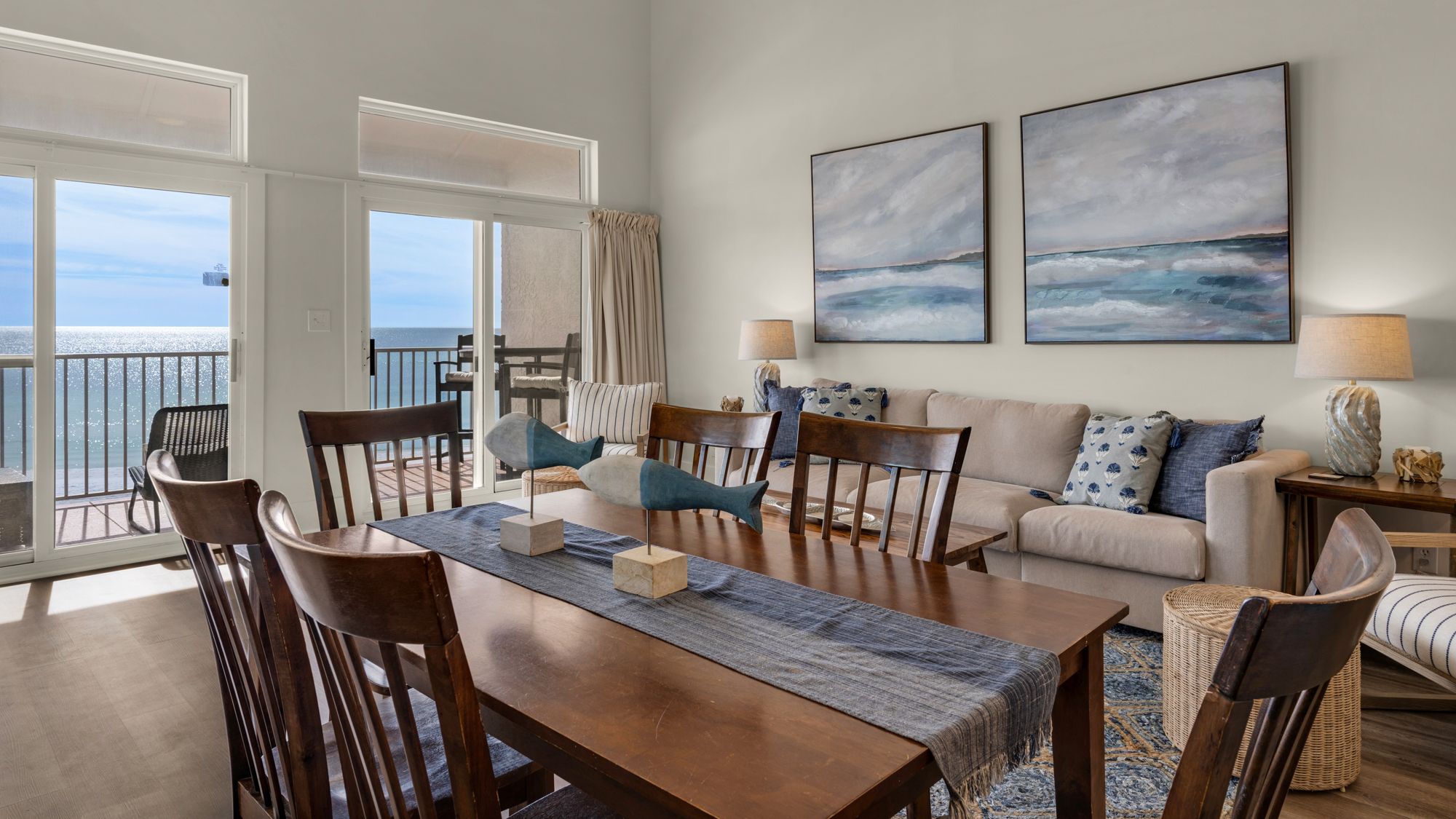 Eastern Shores 211 Dining Table and Living Area
