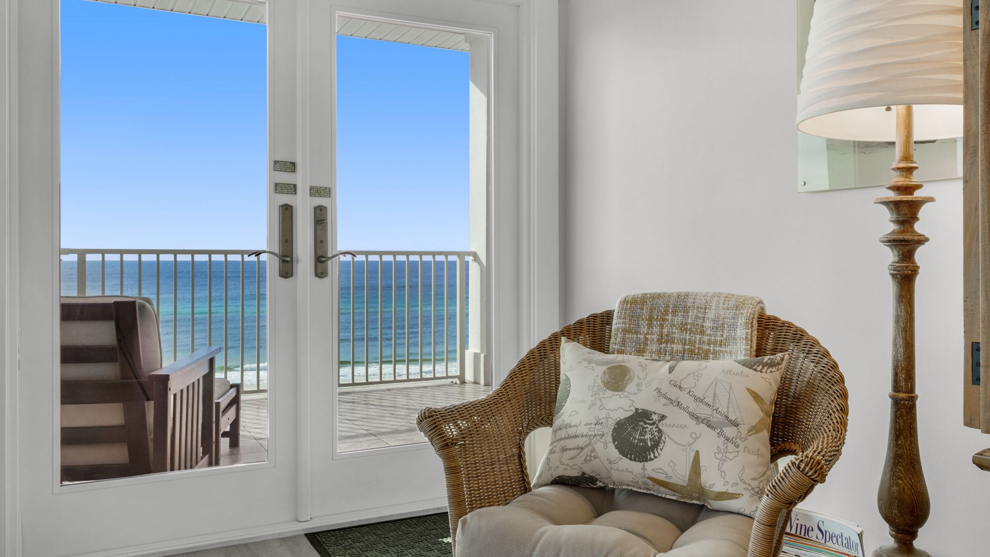 Grand Playa 401 Living Area with Gulf View