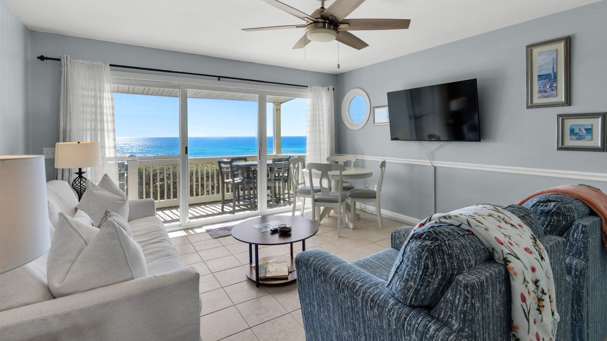 Mistral 6 Living Area with gulf views