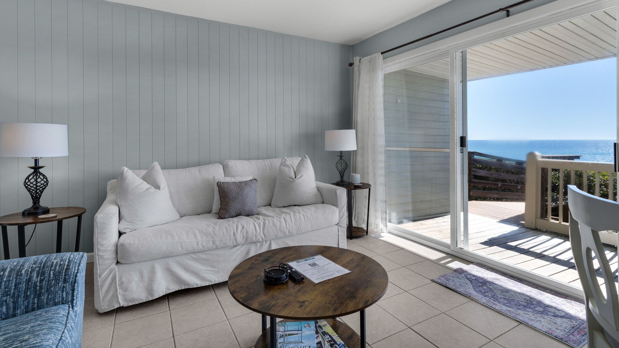 Mistral 6 Living Area with gulf views