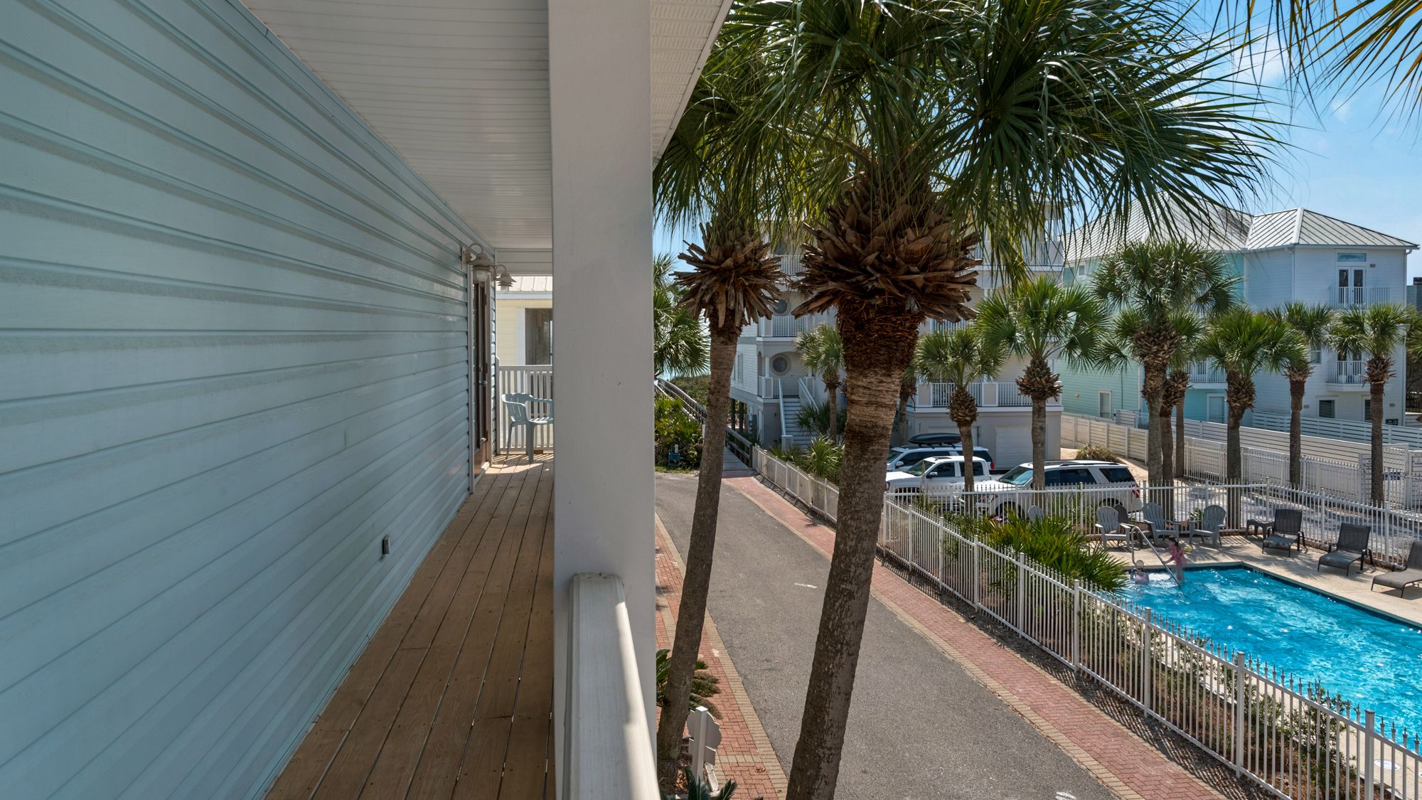 Balcony With View of Pool