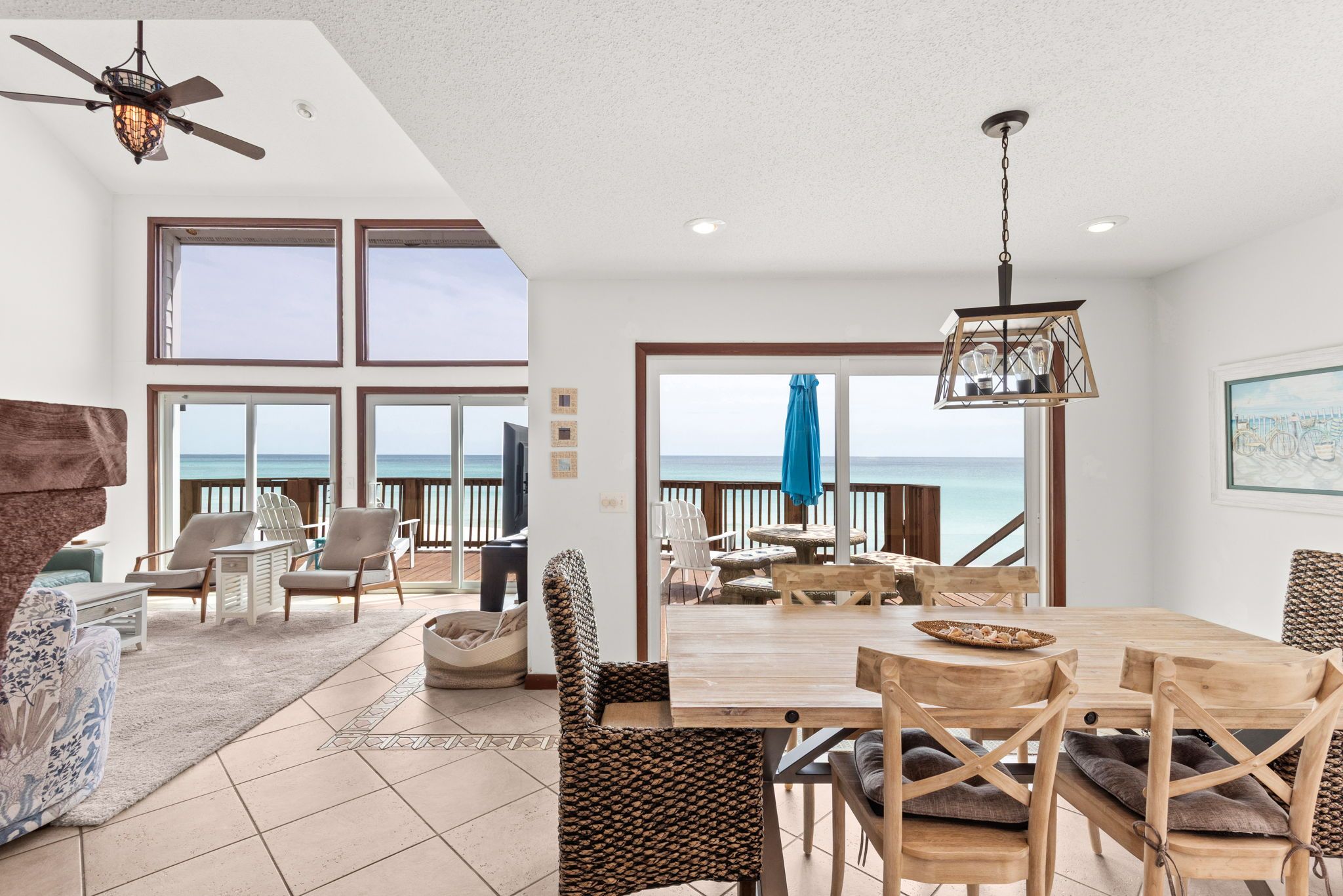 Sun n Surf - Living & Dining area with Gulf views