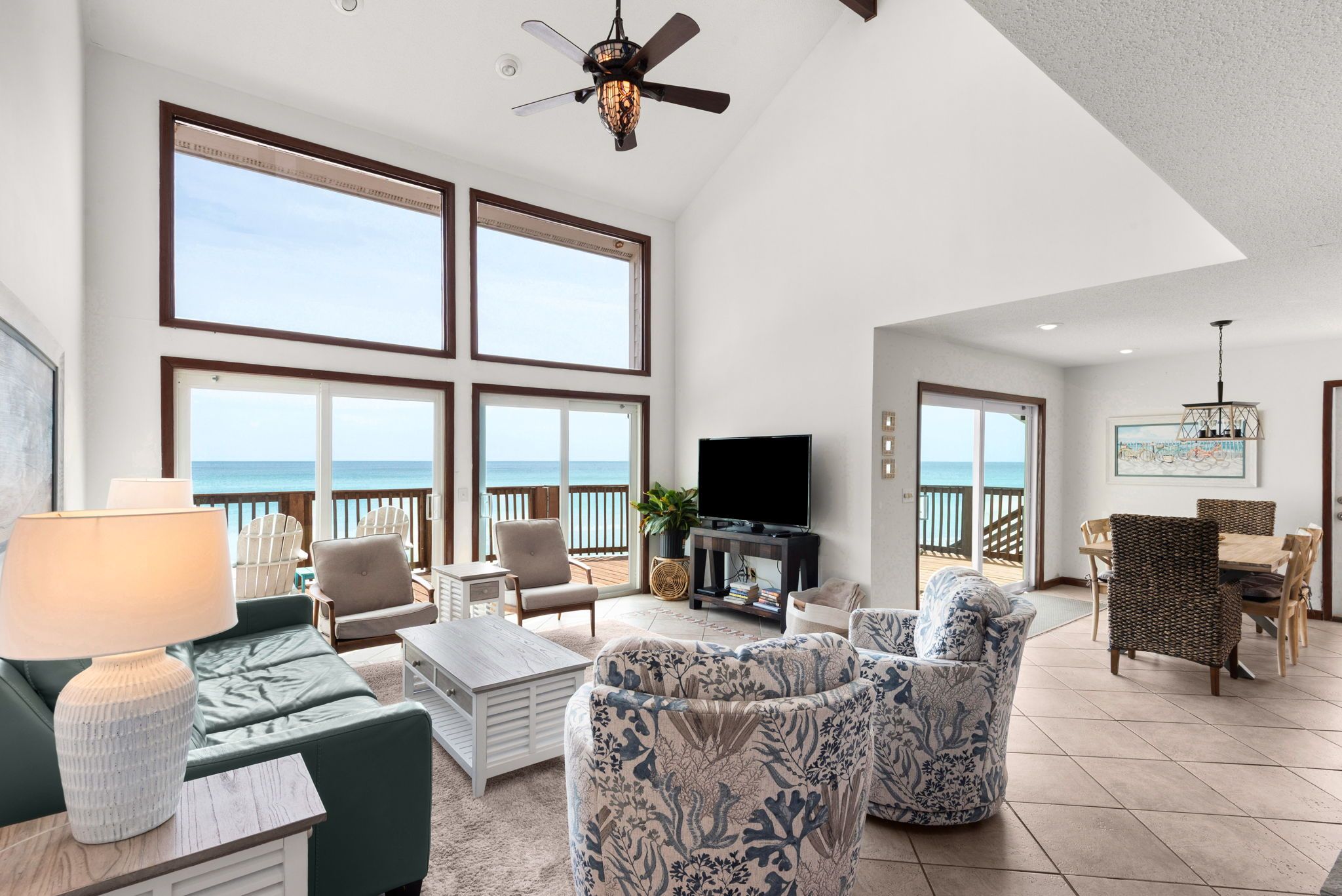 Sun n Surf - Living & Dining area with Gulf views