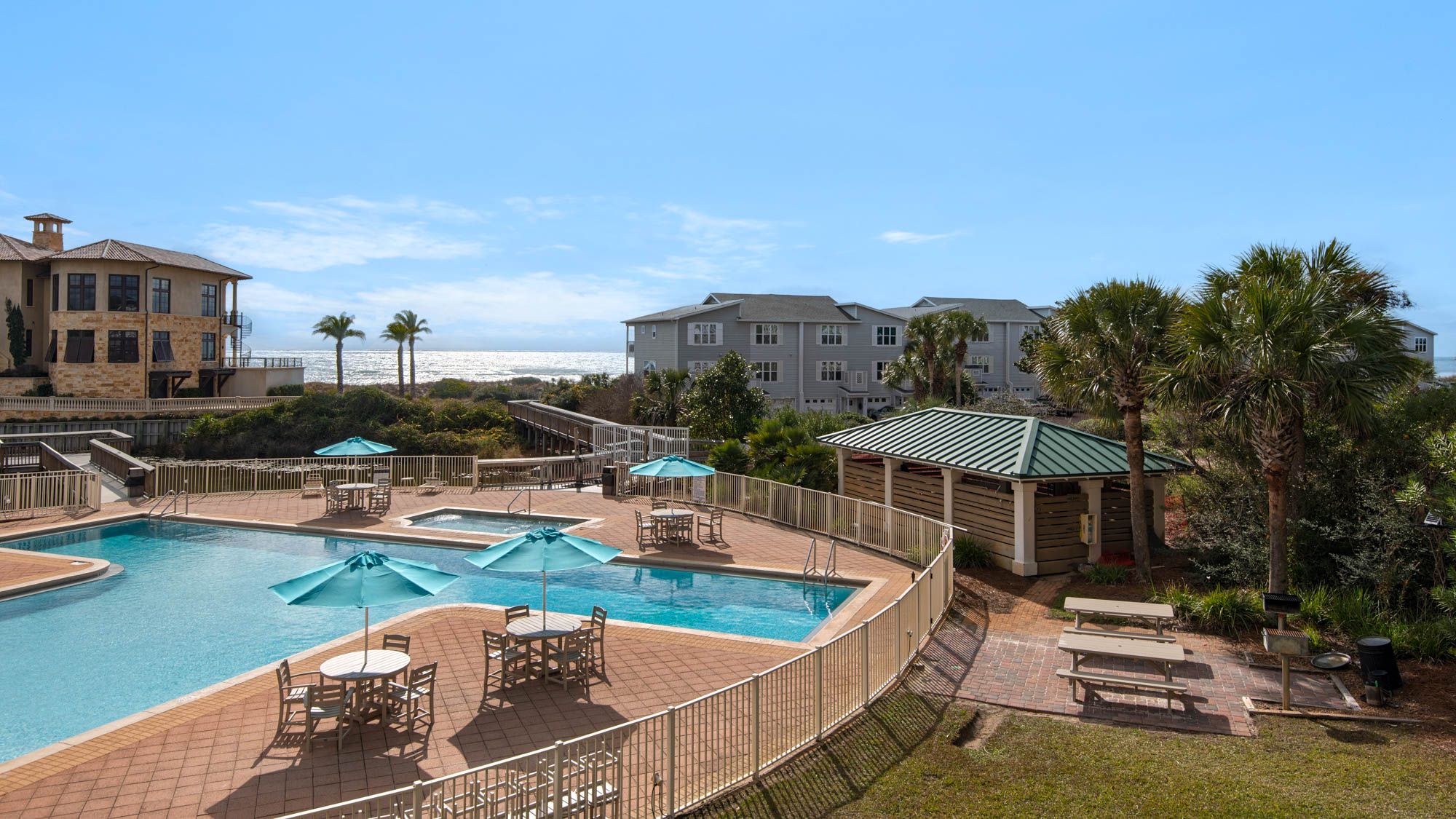San Remo 208 Pool and Gulf views from the Balcony