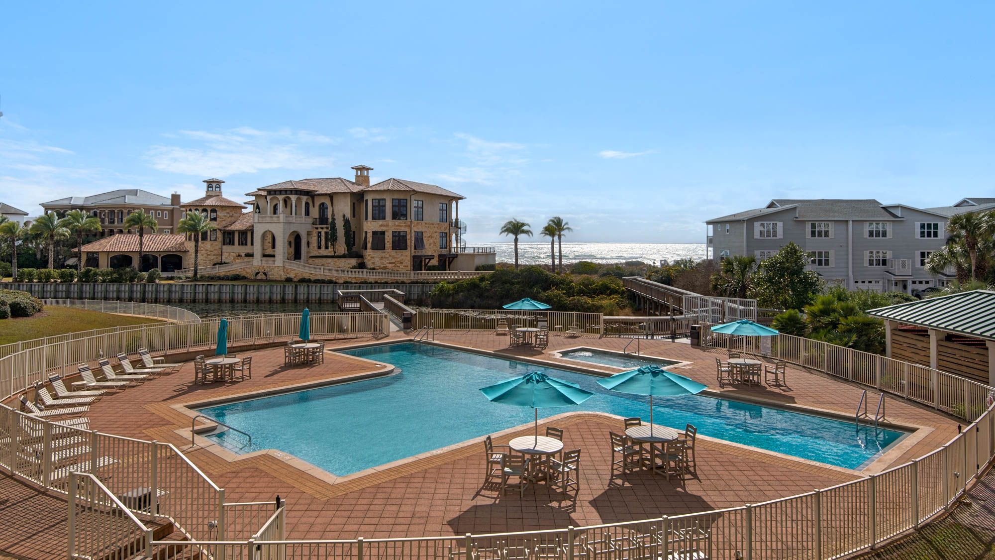 San Remo 208 Pool and Gulf views from the Balcony