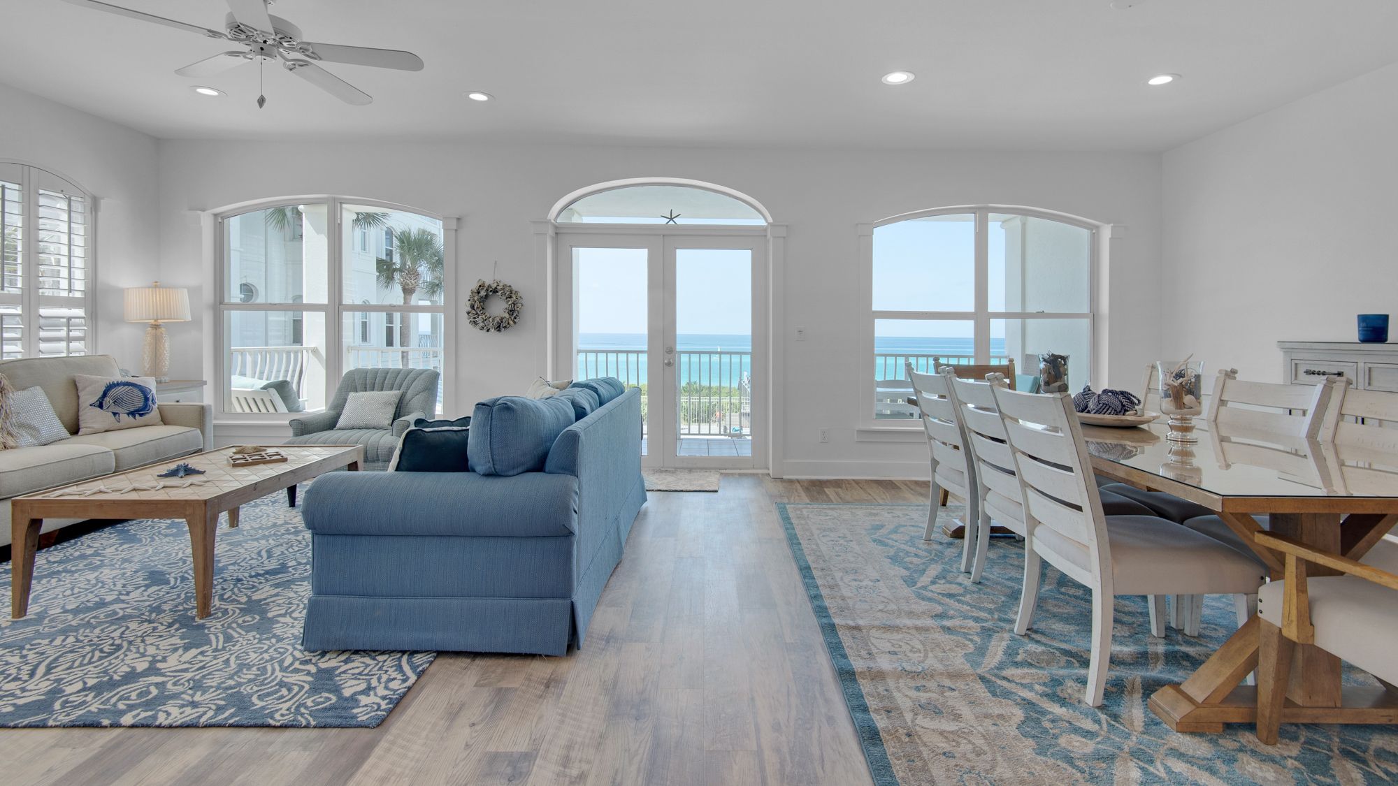 Villas at Sunset Beach B201 Dining and Living Areas