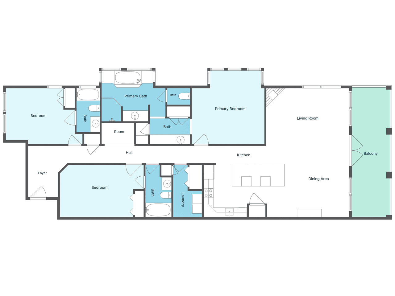 Villas At Seagrove B201 - Floor Plan Villas At Seagrove B201 - Floor Plan