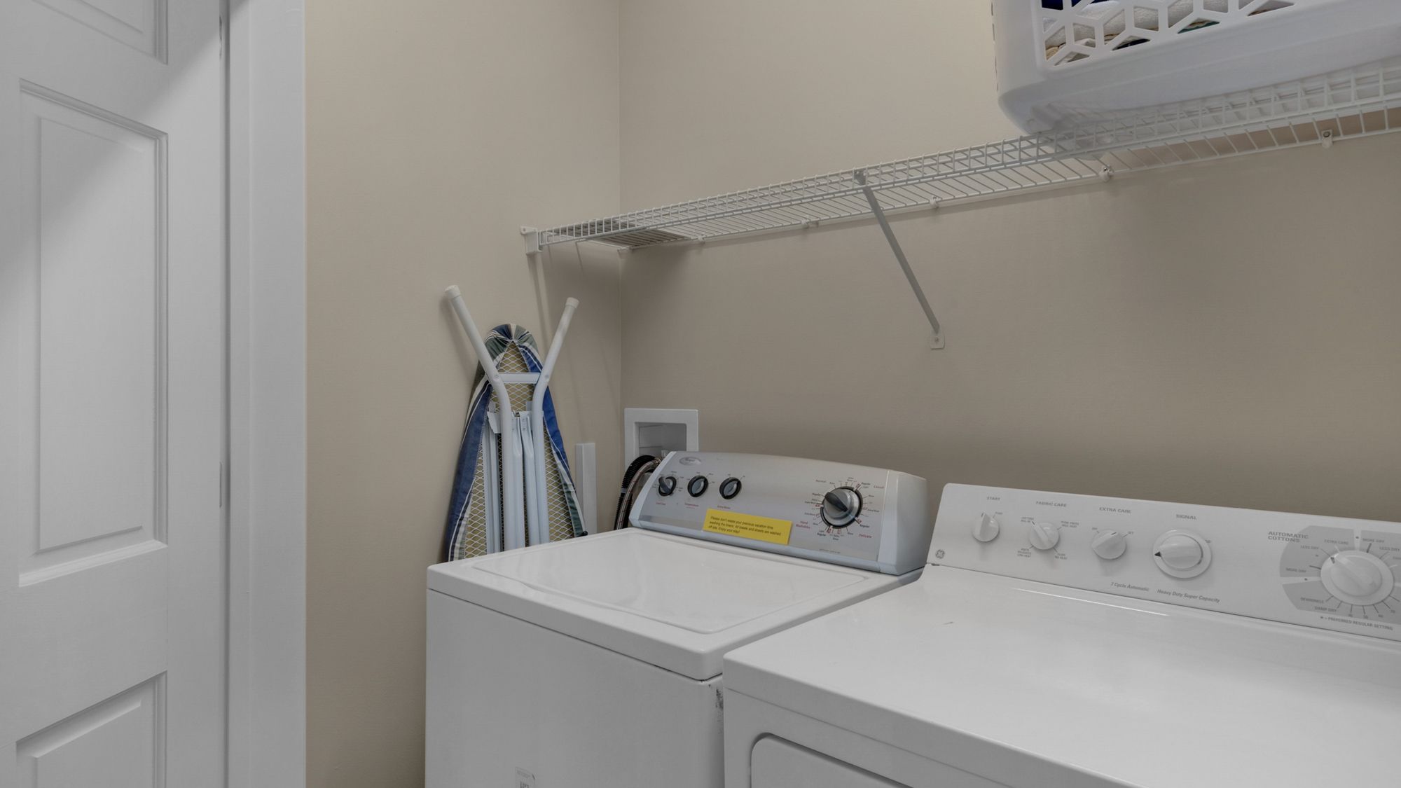 Washer and Dryer in Laundry Room