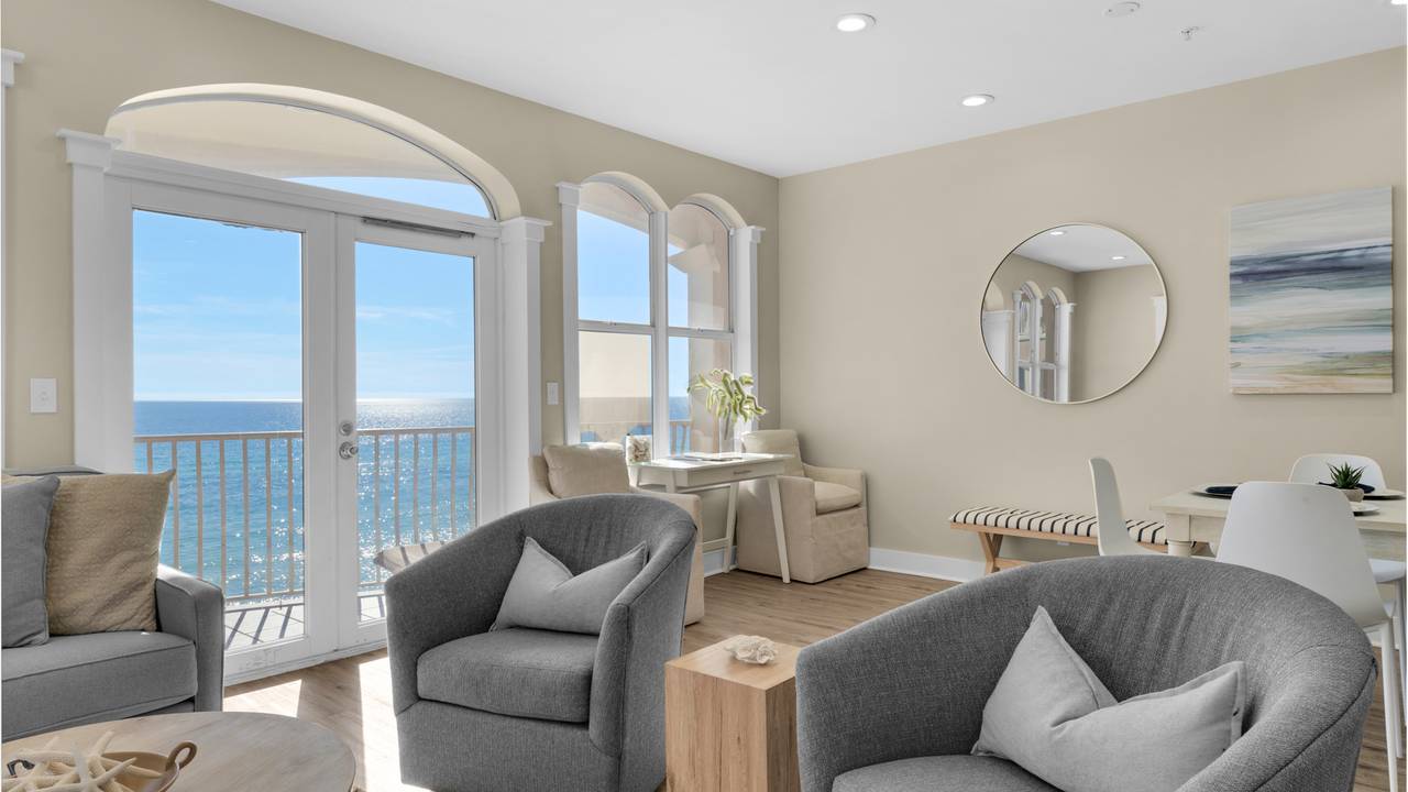 Monterey B301 - Living area with gulf views Monterey B301 - Living area with gulf views