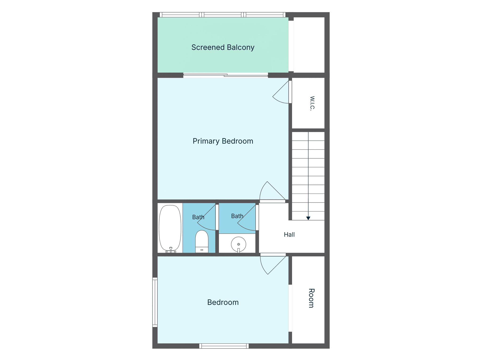 Cassine Gardens 219 - 2nd Floor Plan