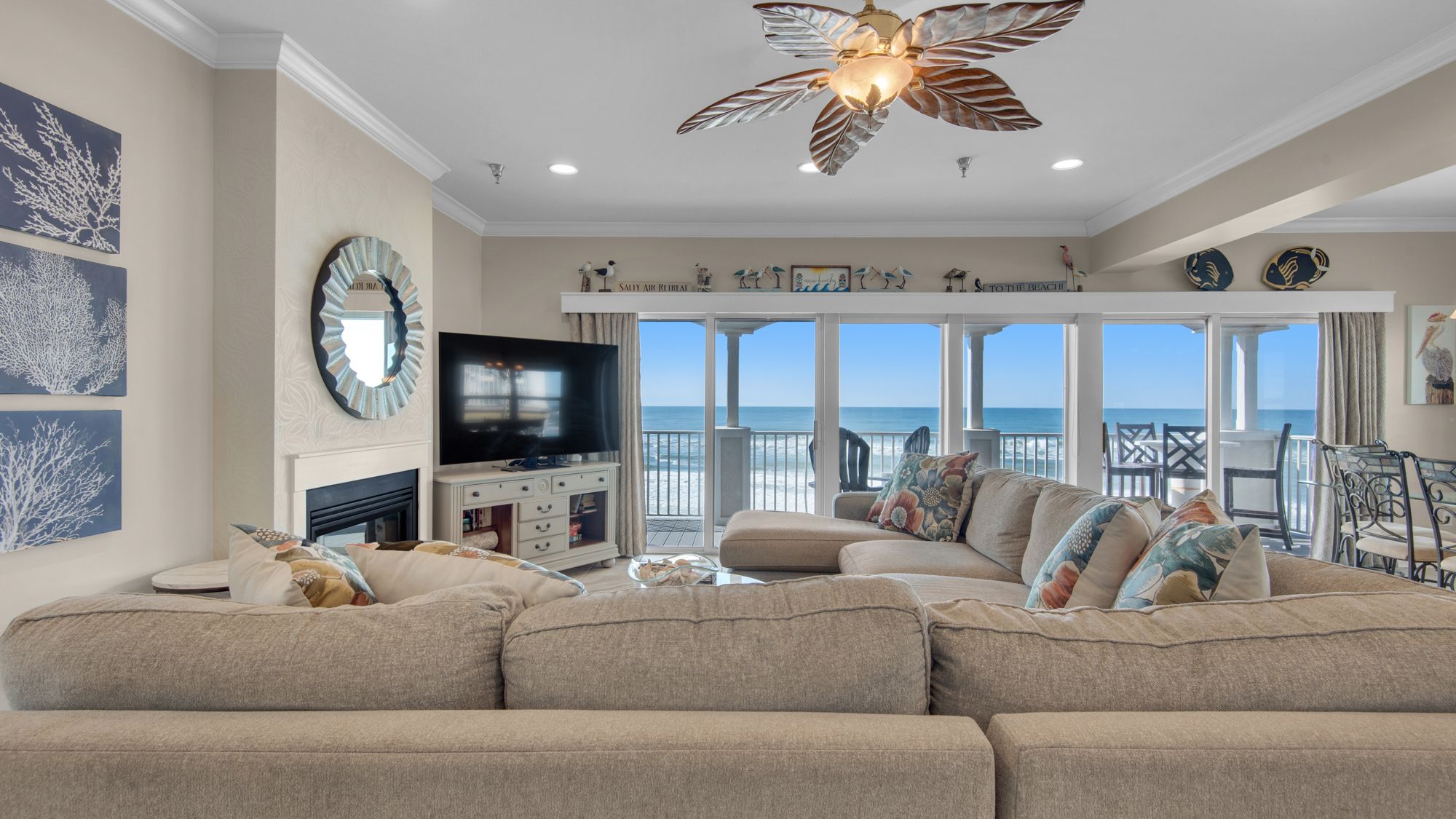 Seaview I Unit 200 Living Area with Ocean View