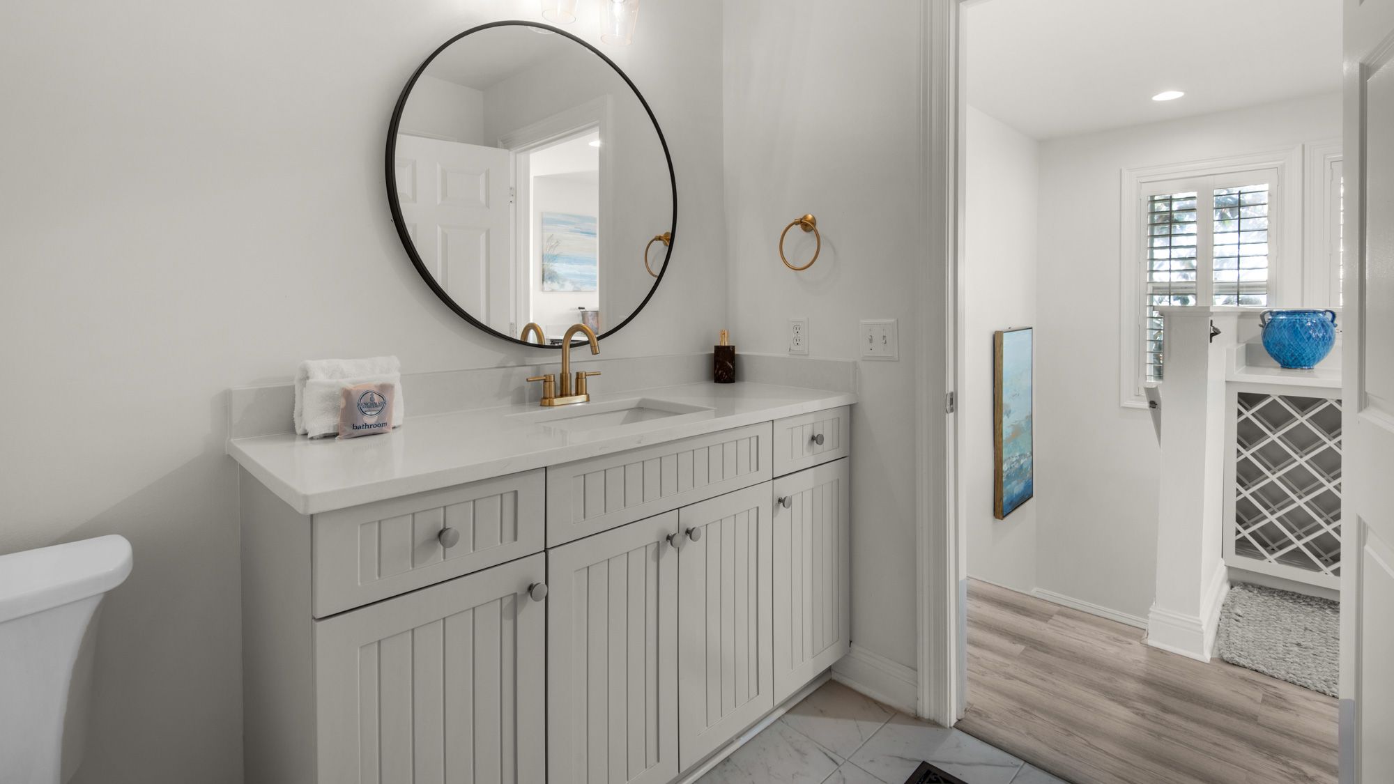 Our Blue Haven Bathroom