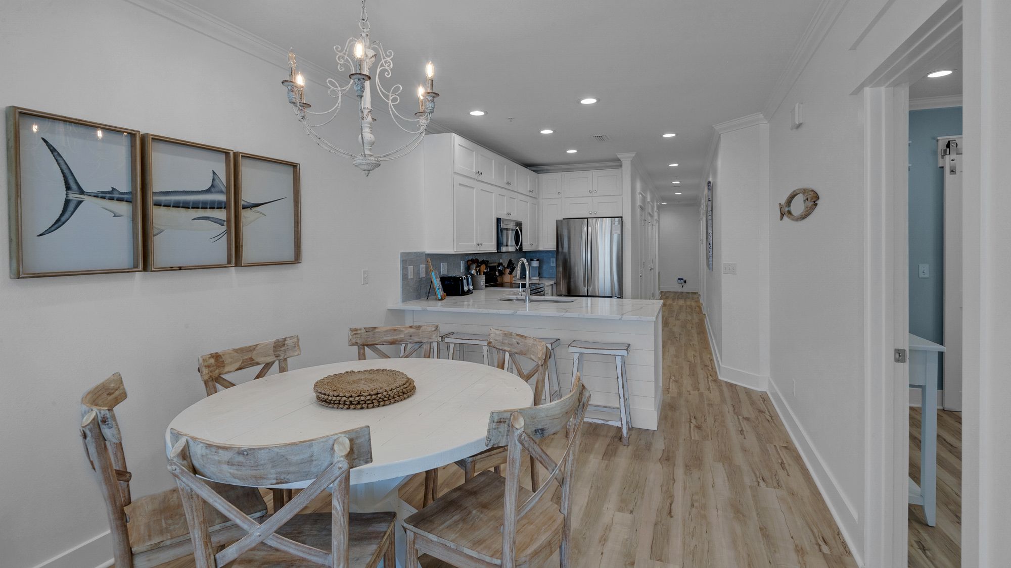 Monterey C301 Dining Area into Kitchen