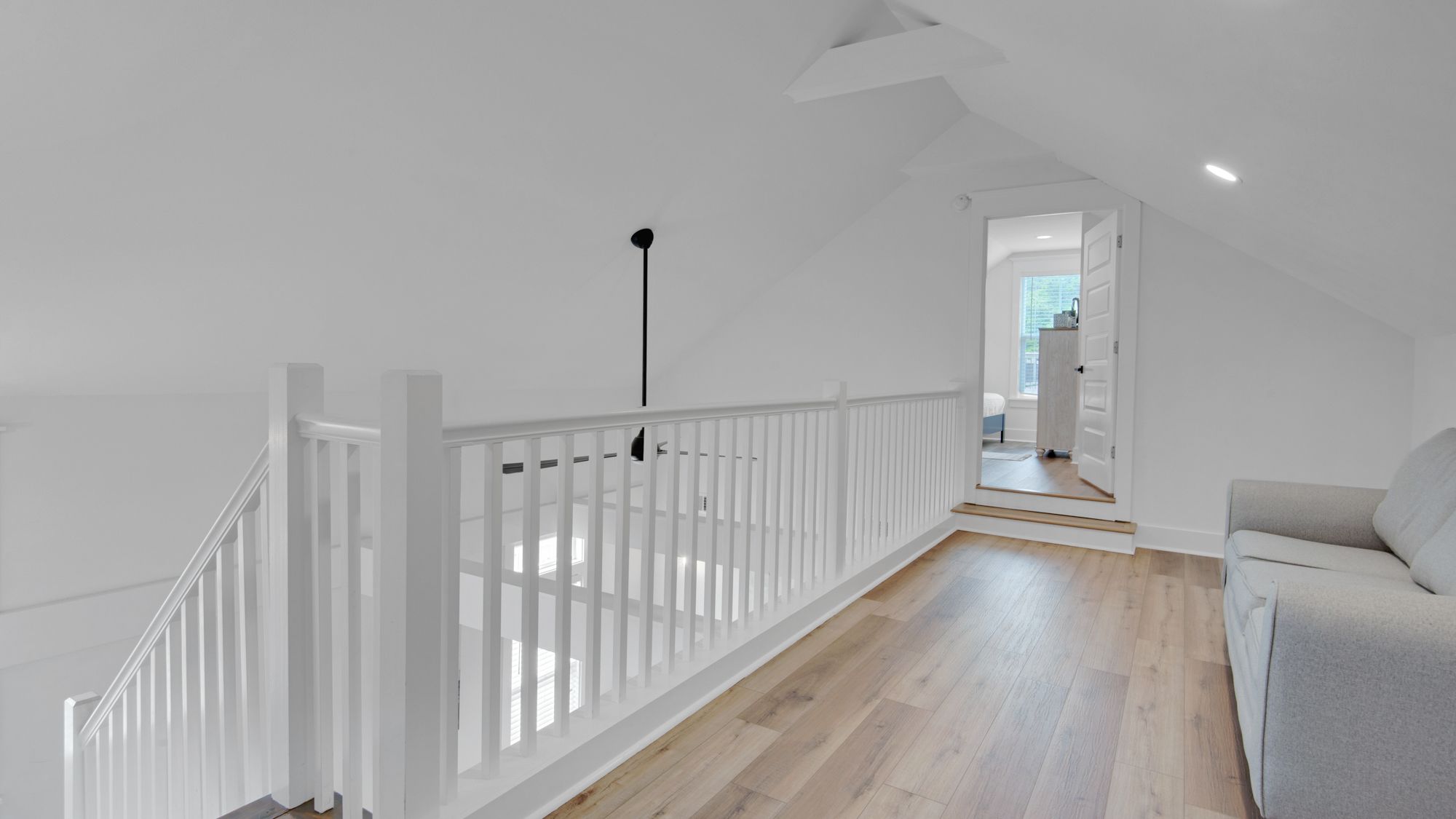 65 Brown Street 2nd Floor Landing with Sleeper Sofa