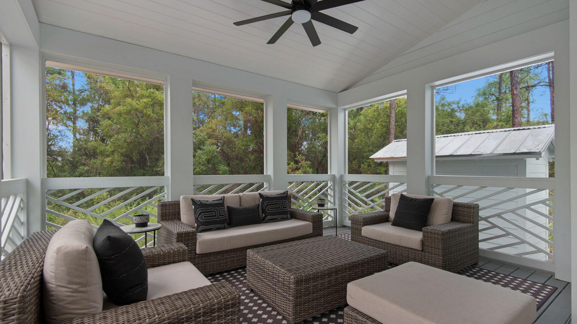 Resting Beach Face Screened In Back Porch