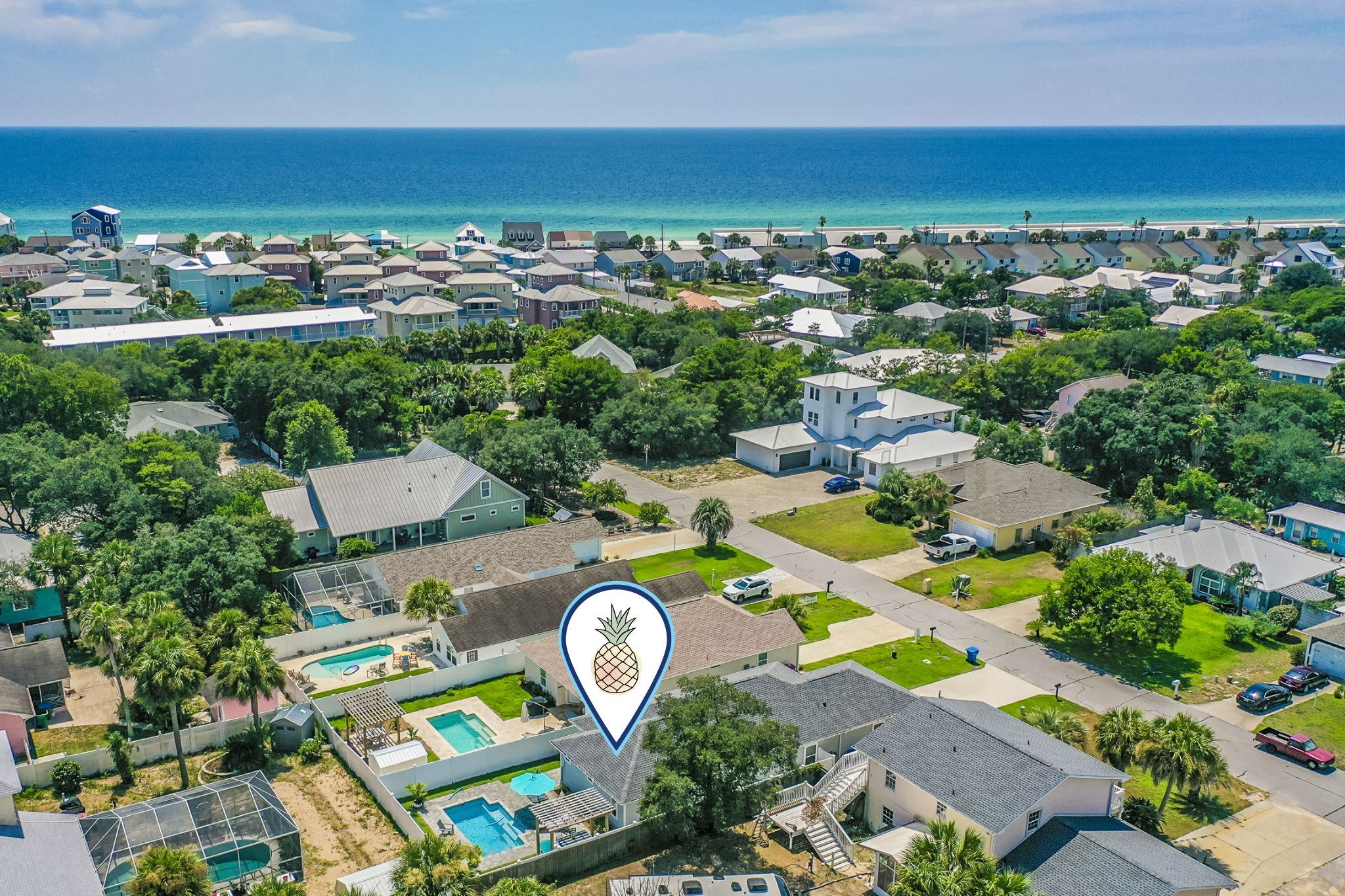 Sand's Hideaway Aerial View